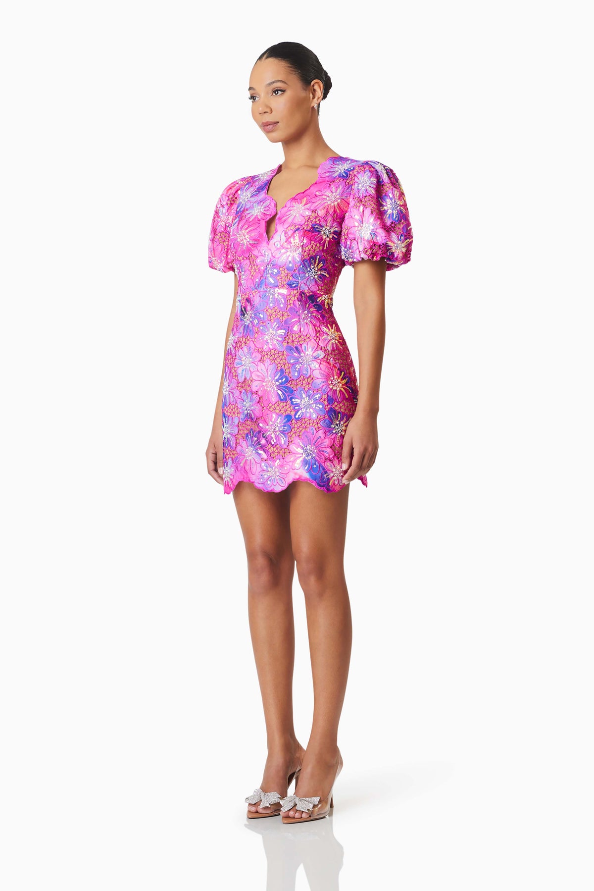 elliatt purple mini dress Elliatt Abrielle Mini Dress - Purple Multi
