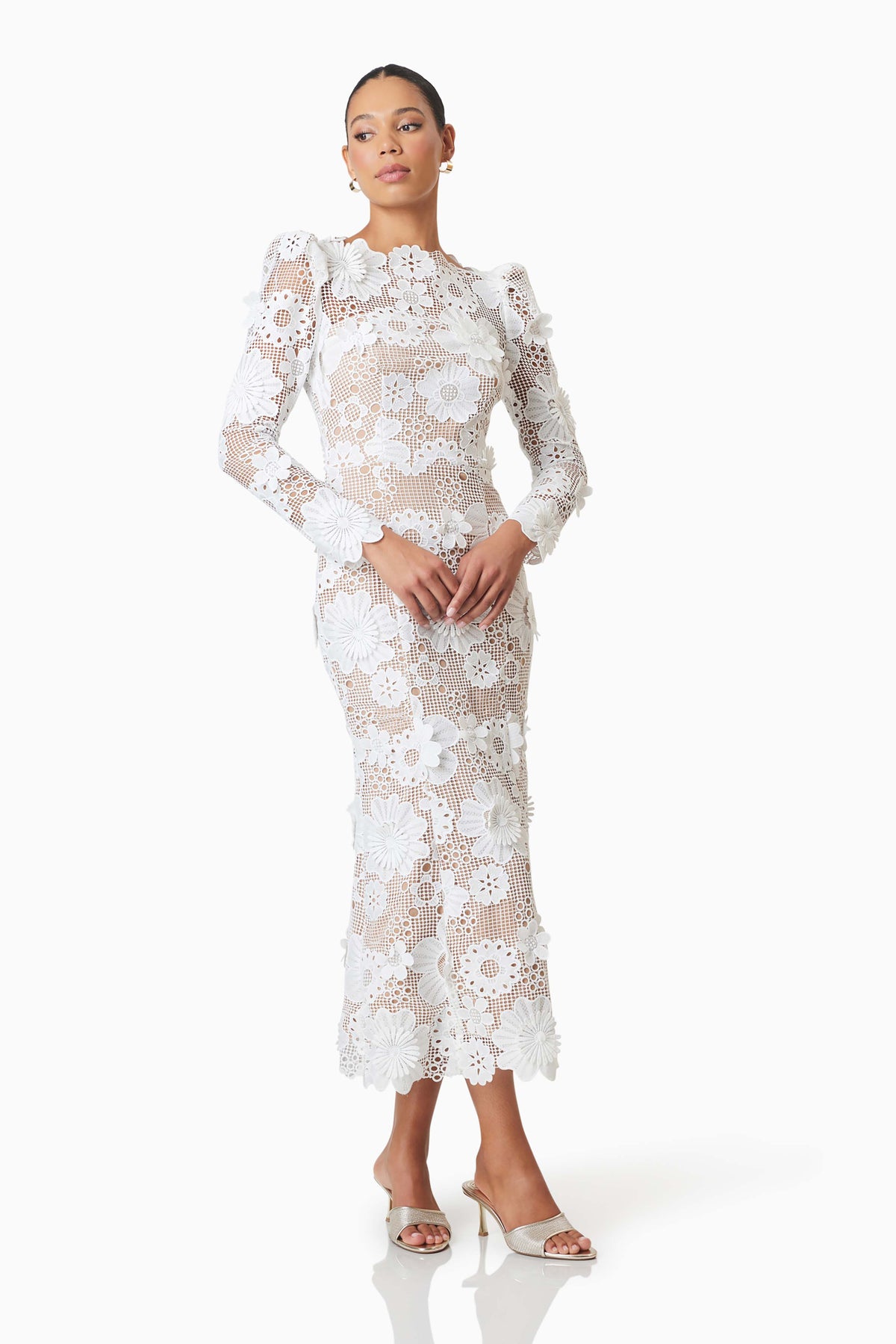 Elliatt Autumn Midi Dress - Ivory