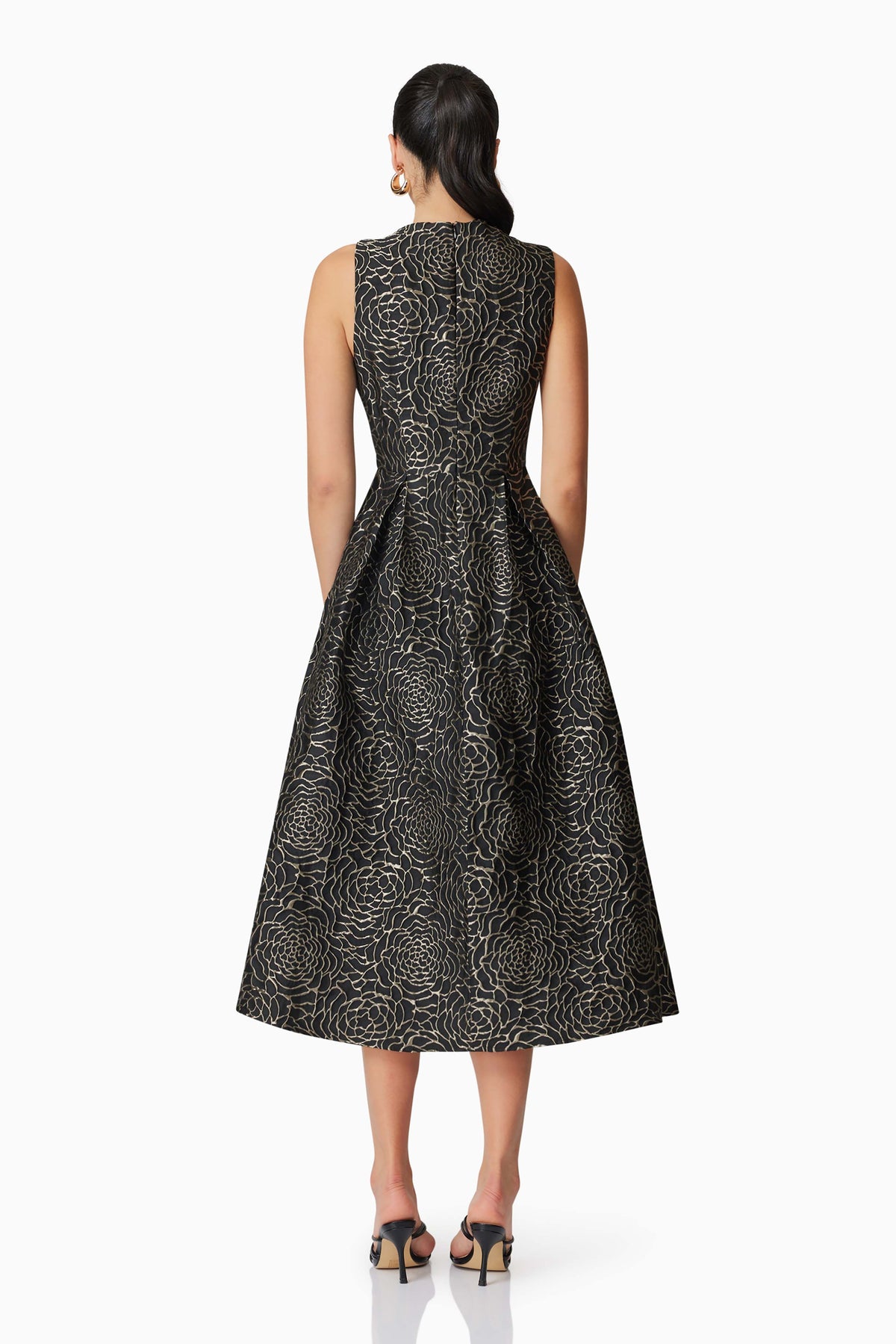 Elliatt Deanna Midi Dress - Black/Gold