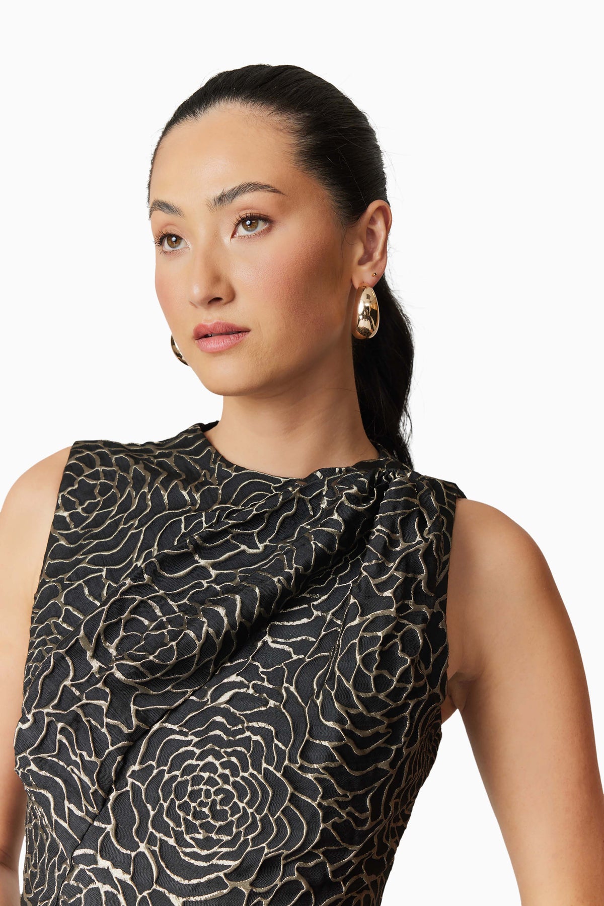 jc penney black dress Elliatt Deanna Midi Dress - Black/Gold