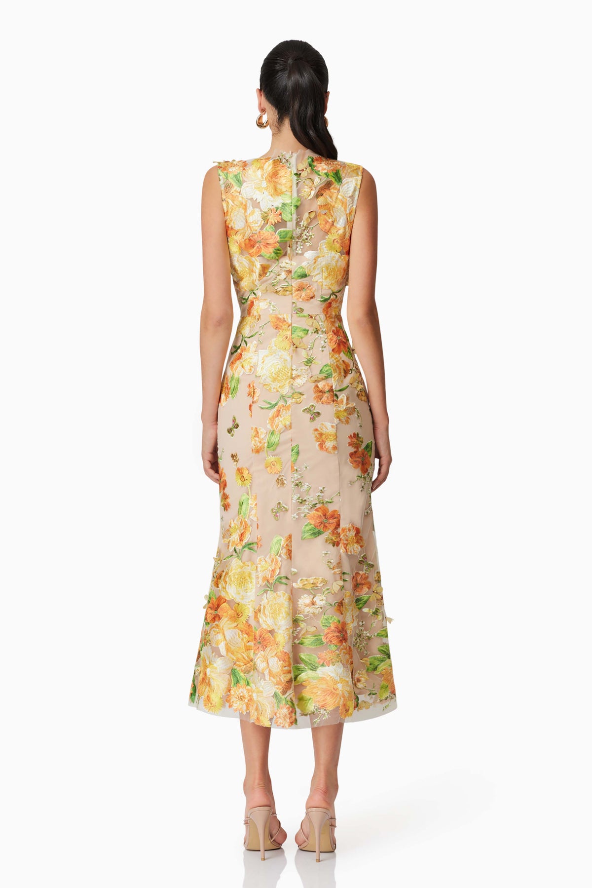 Elliatt Aella Midi Dress - Yellow Multi
