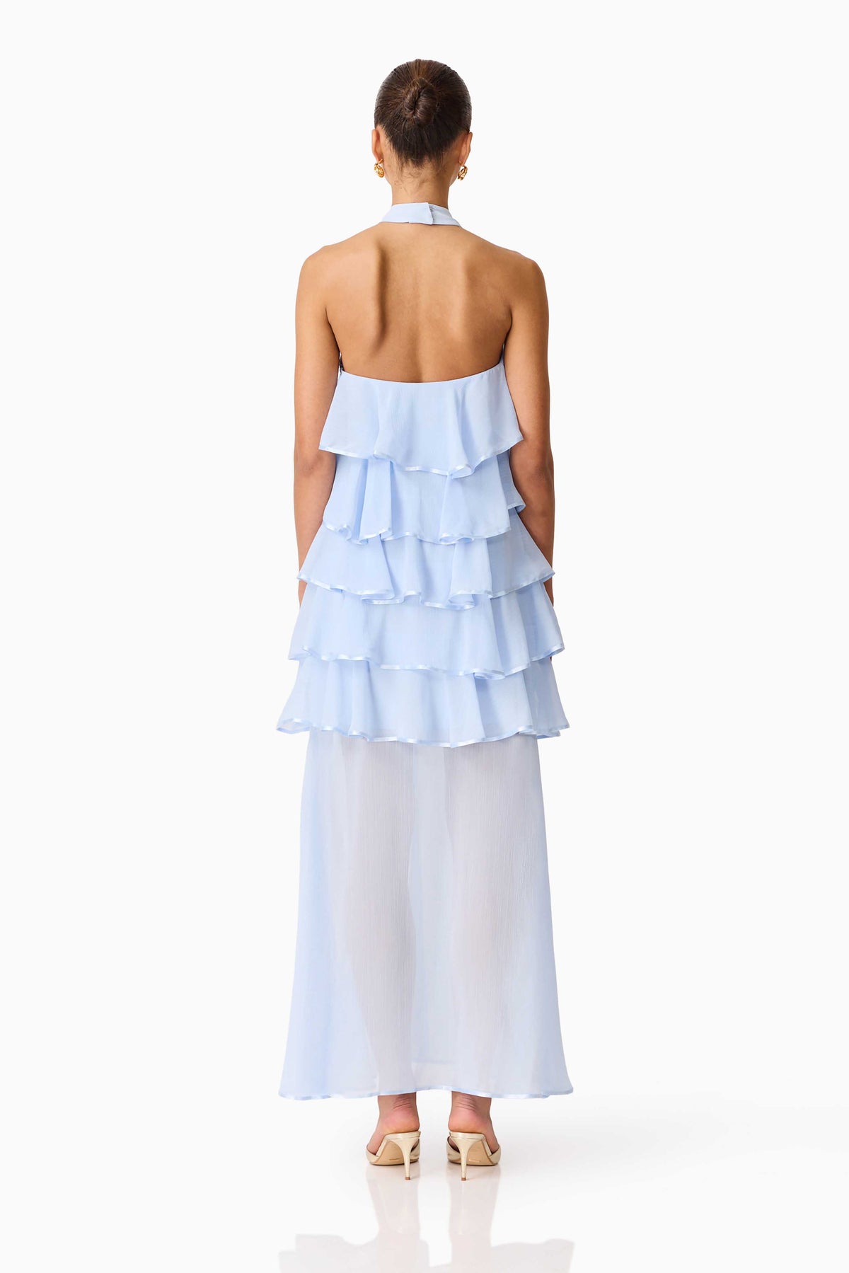 Elliatt Eliane Halterneck Maxi Dress - Blue