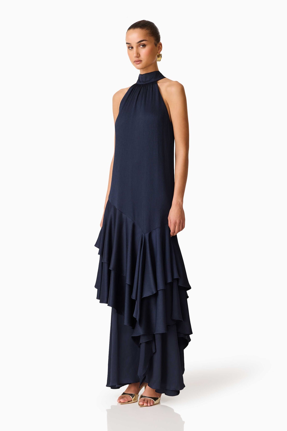 Elliatt Varella Halterneck Gown - Navy
