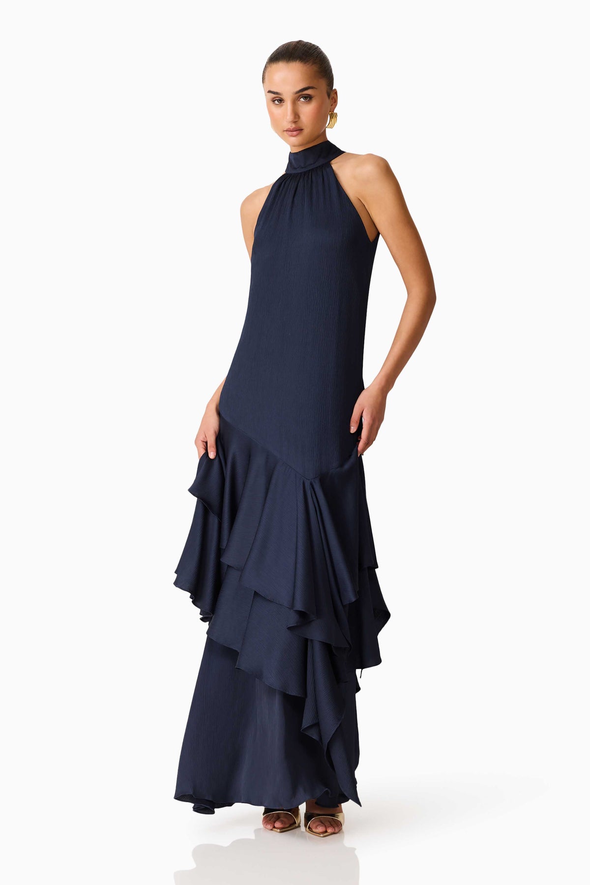 Elliatt Varella Halterneck Gown - Navy
