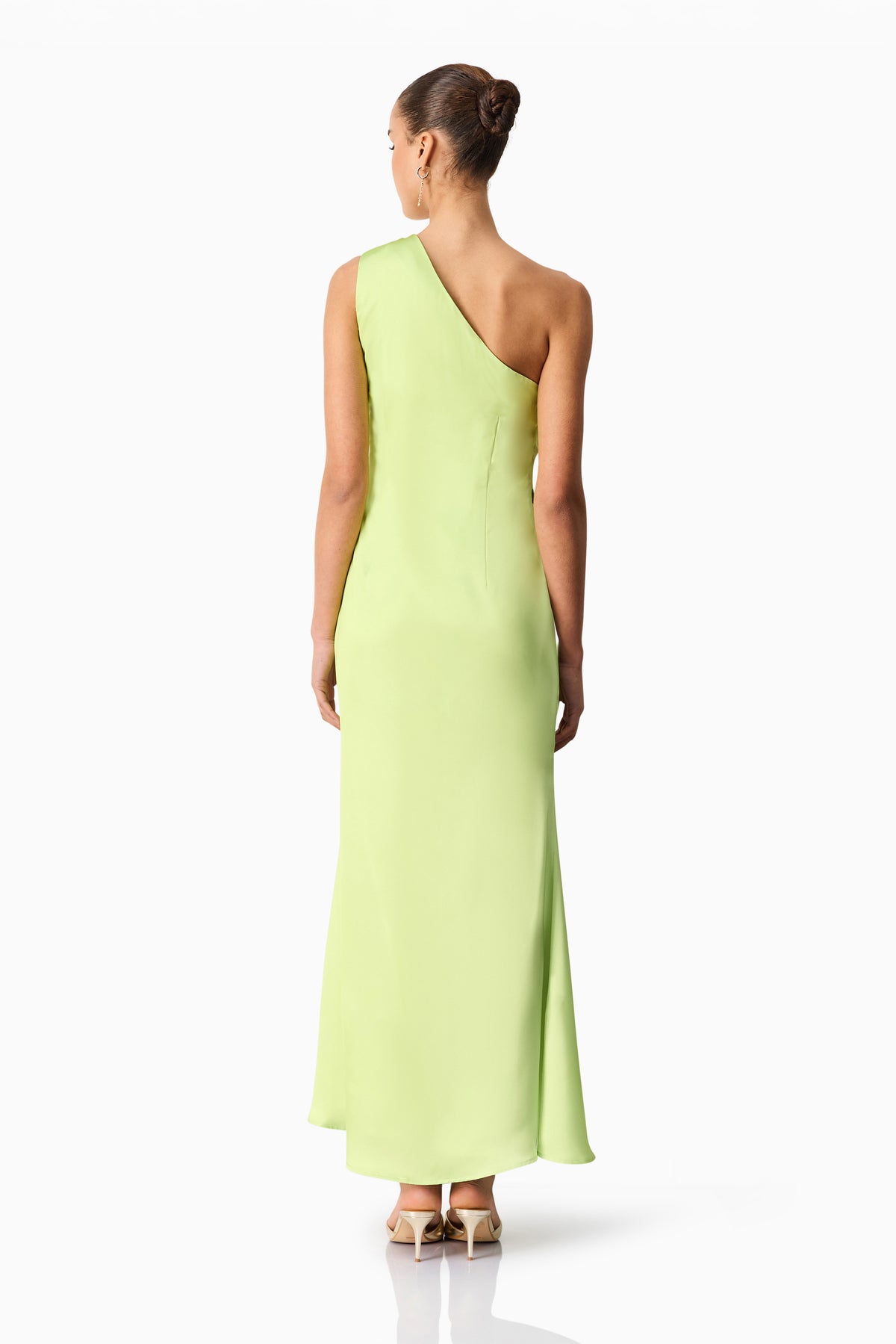 Elliatt Elisia One Shoulder Gown - Green Floral