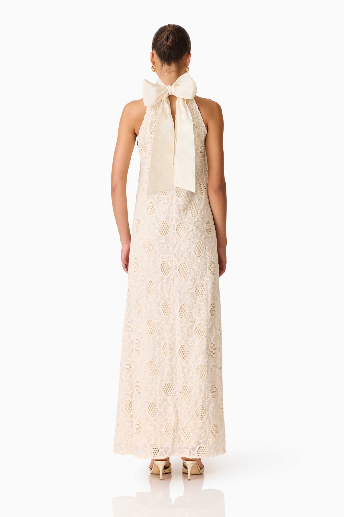Elliatt Vessia Halterneck Maxi Dress - Cream