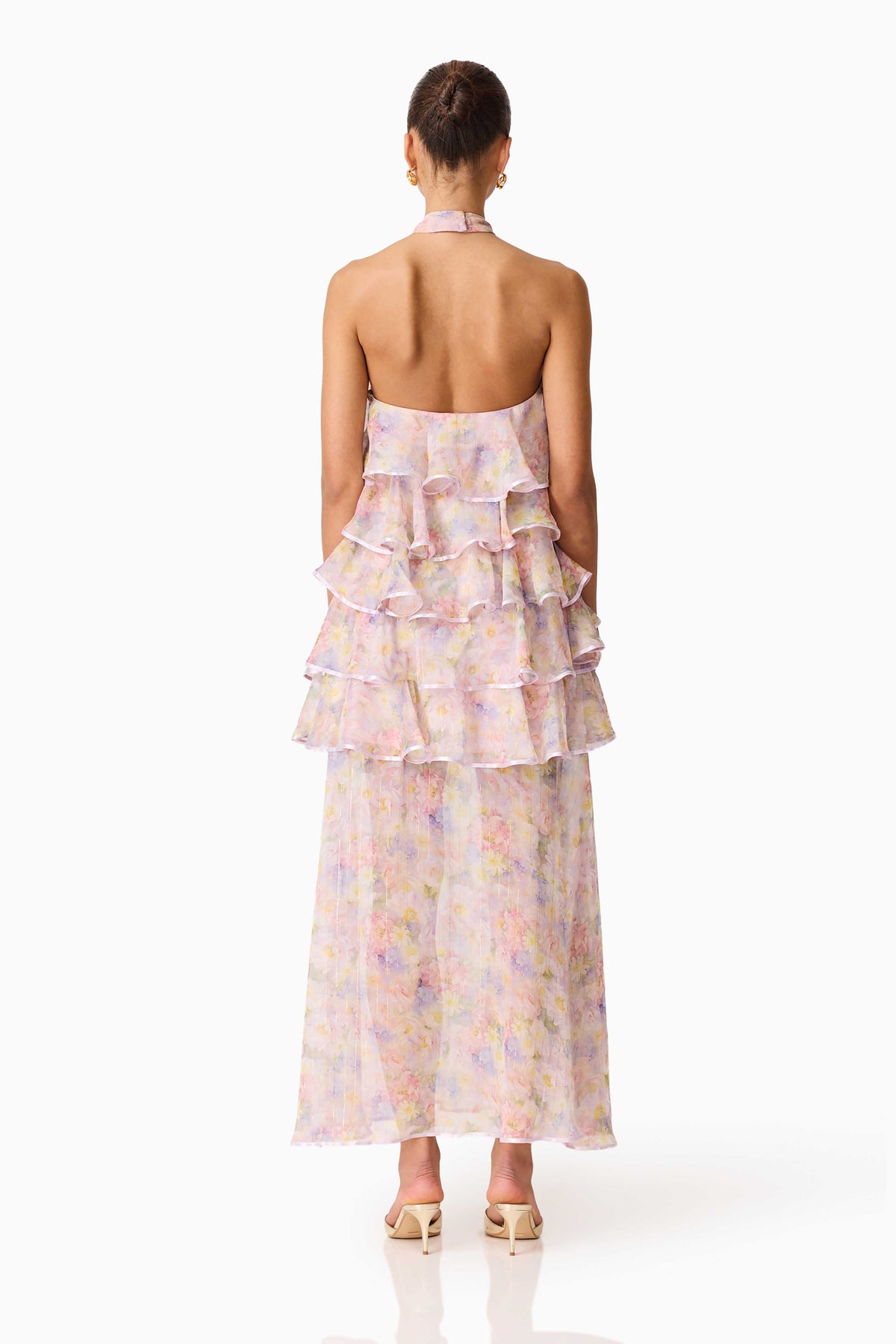 Elliatt Alindra Halterneck Maxi Dress - Floral Multi