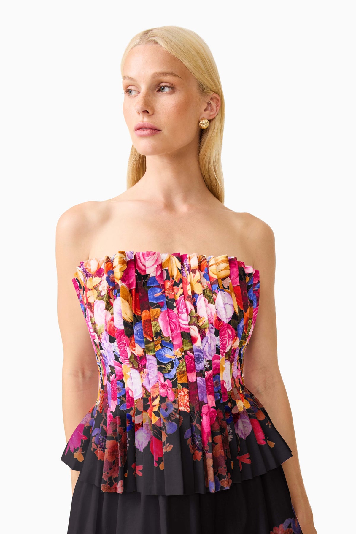 Elliatt Alice Tiered Gown - Black Multi