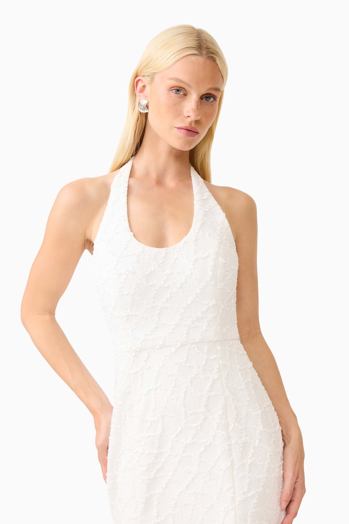 Elliatt Alexandra Halterneck Gown - White