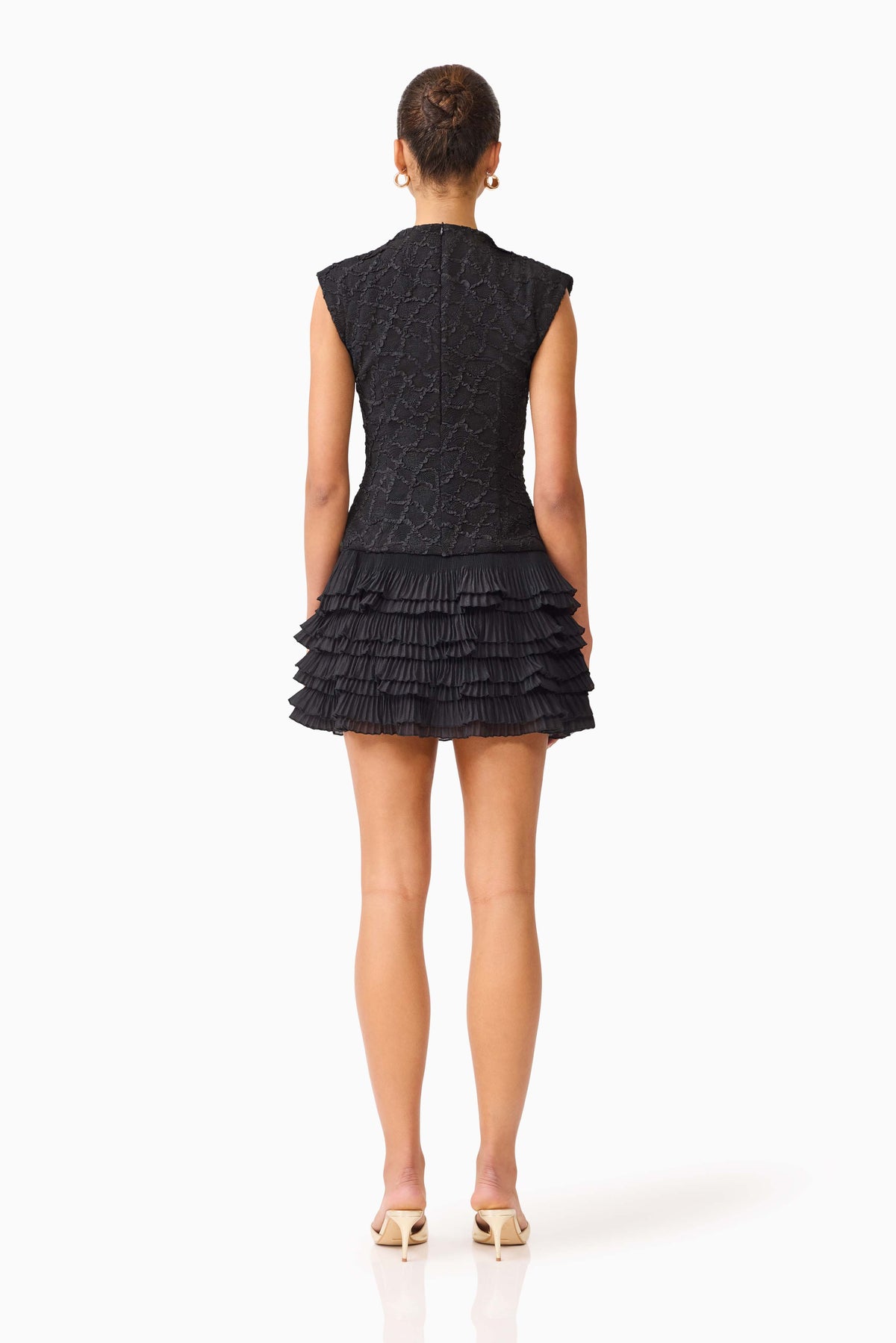 Elliatt Alexandra Tiered Mini Dress - Black