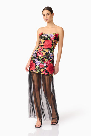 Elliatt Talia Contrast Maxi Dress - Floral Multi