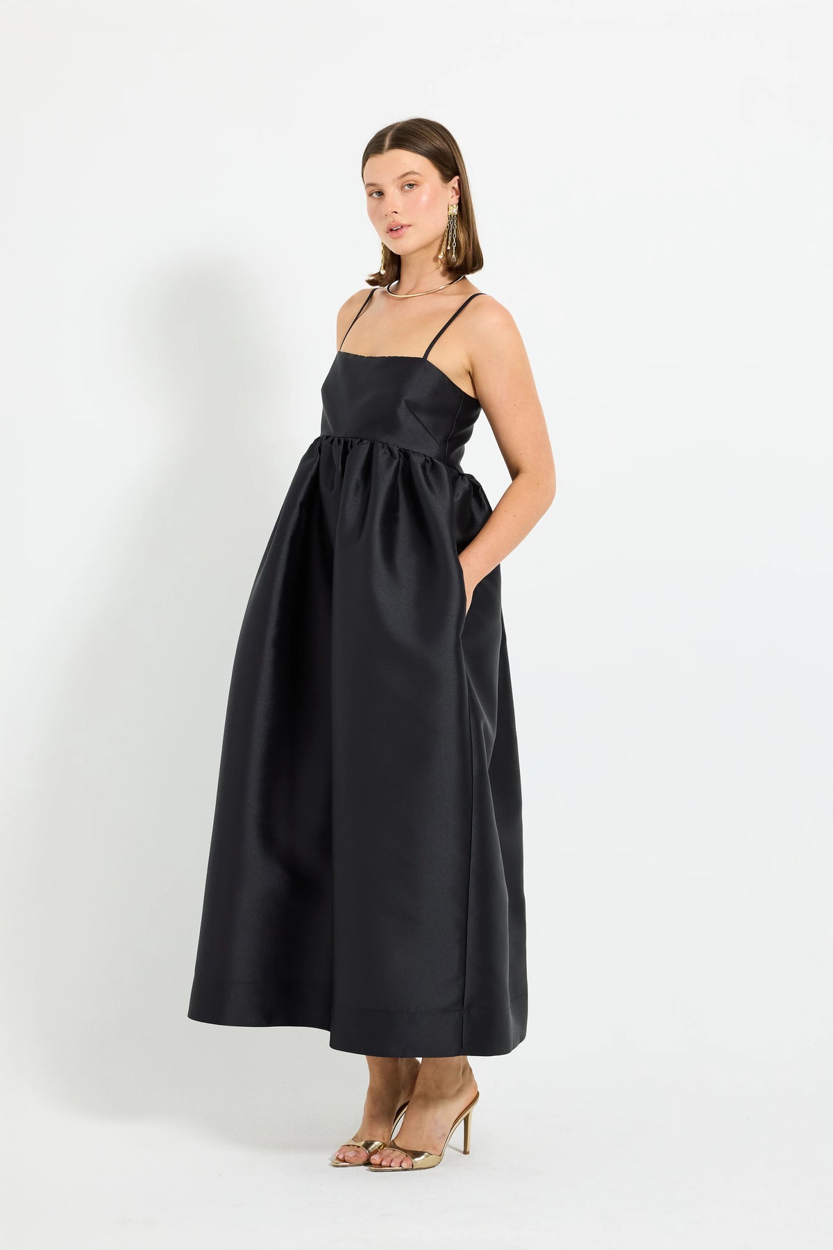 Pasduchas Pippa Flared Midi Dress - Black