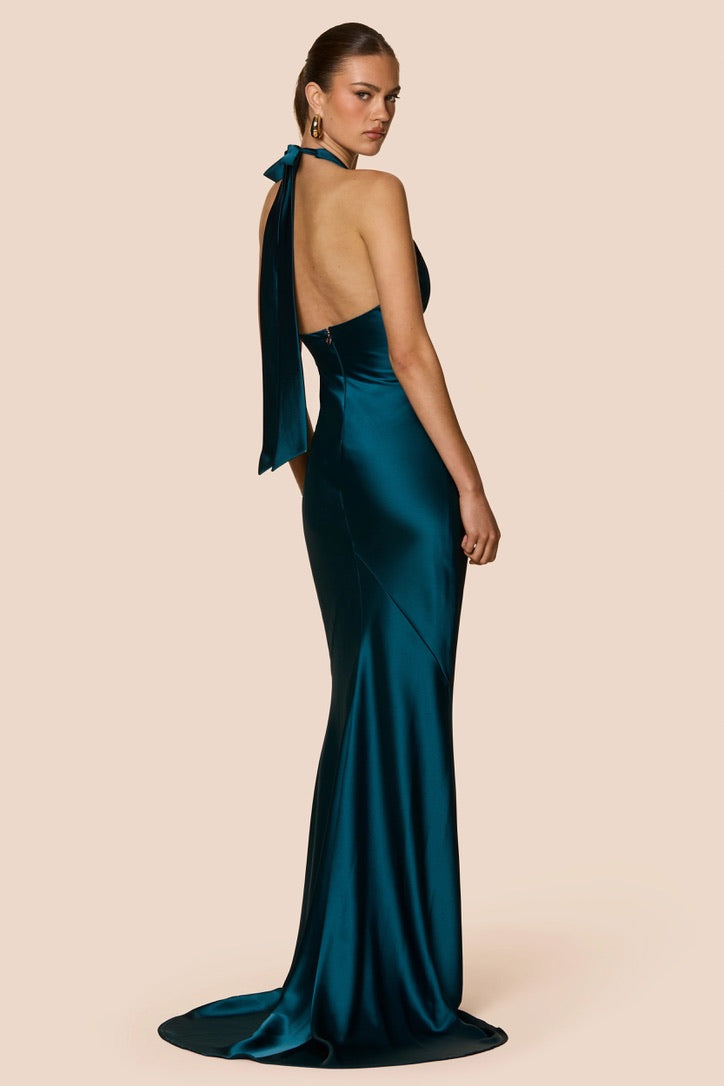 Nookie Scarlet Plunge Gown - Dark Teal