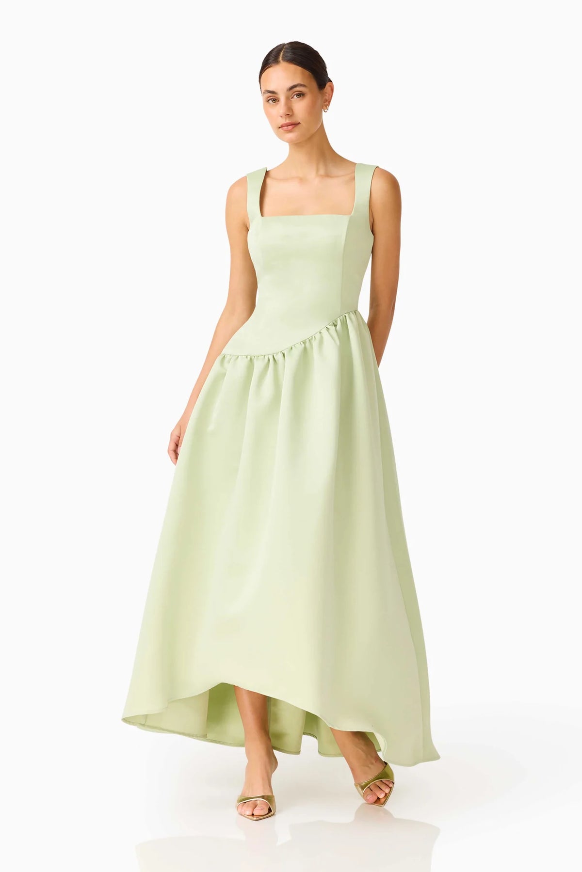 Elliatt Ruelle A-Line Maxi Dress - Sage Green
