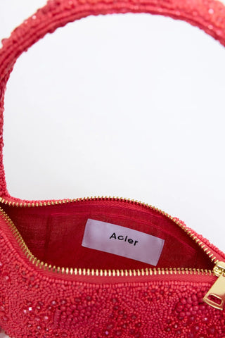 Acler Bead Birch Bag - Pomegranate