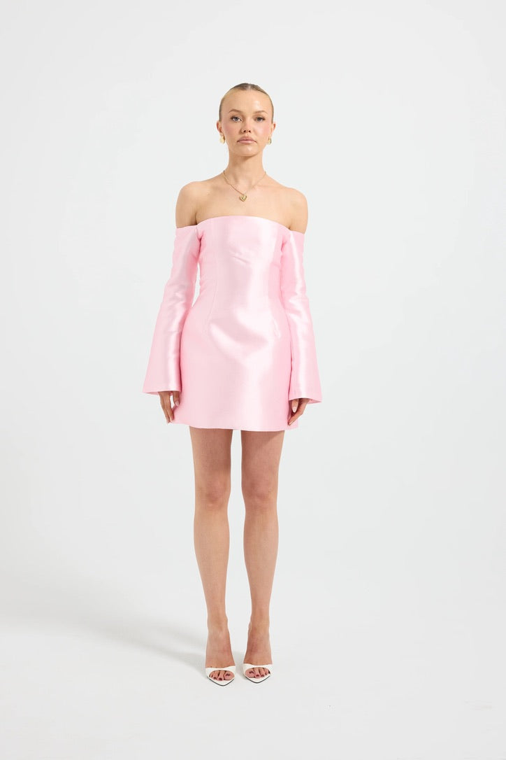 Pasduchas Pippa Long Sleeve Mini Dress - Powder Pink