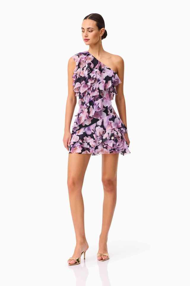 Elliatt Solene Mini Dress - Purple Floral