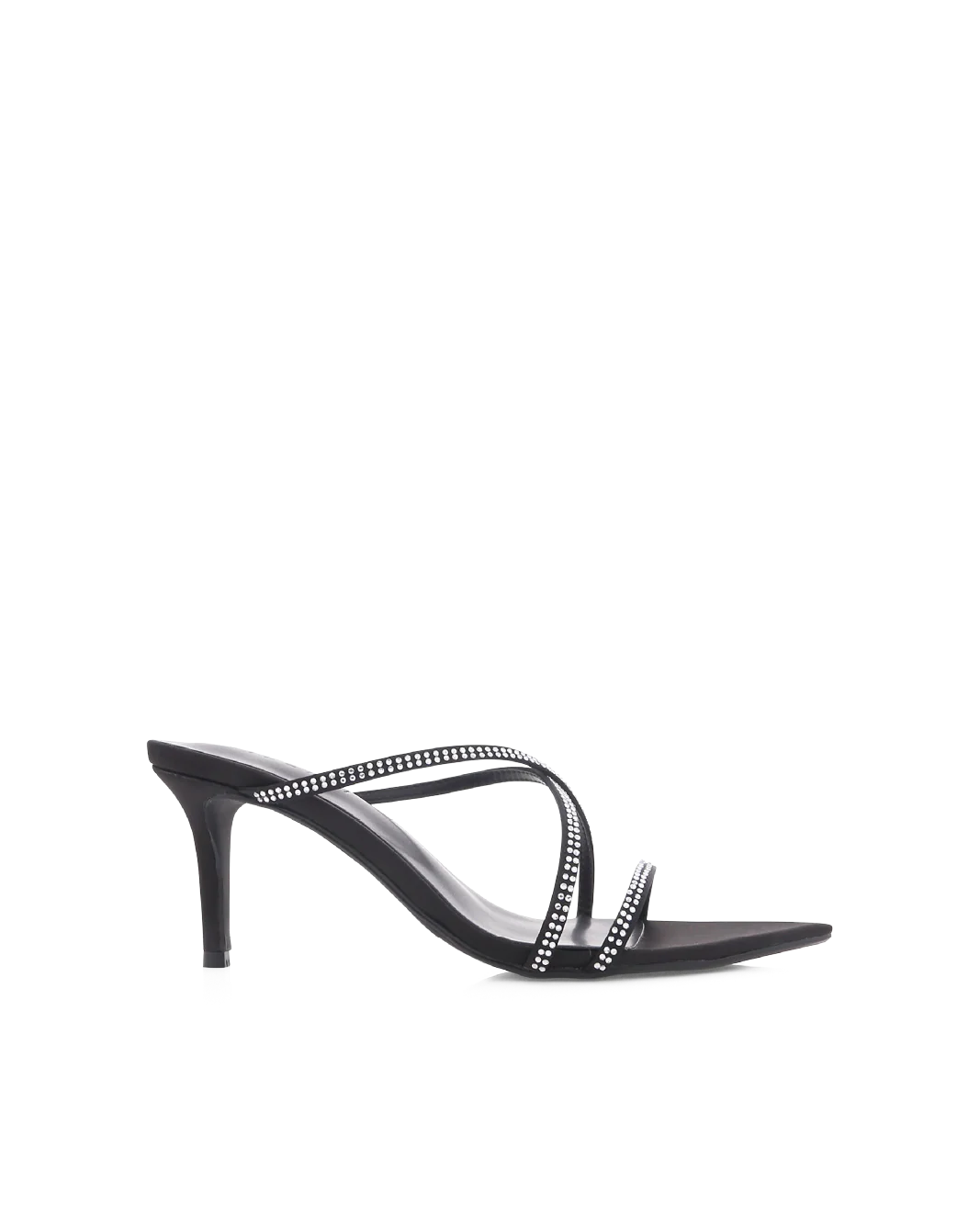 Billini Effy Heels - Black Satin Diamante