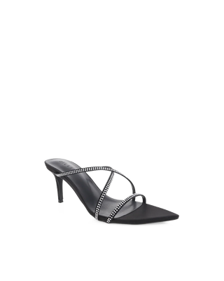 Billini Effy Heels - Black Satin Diamante