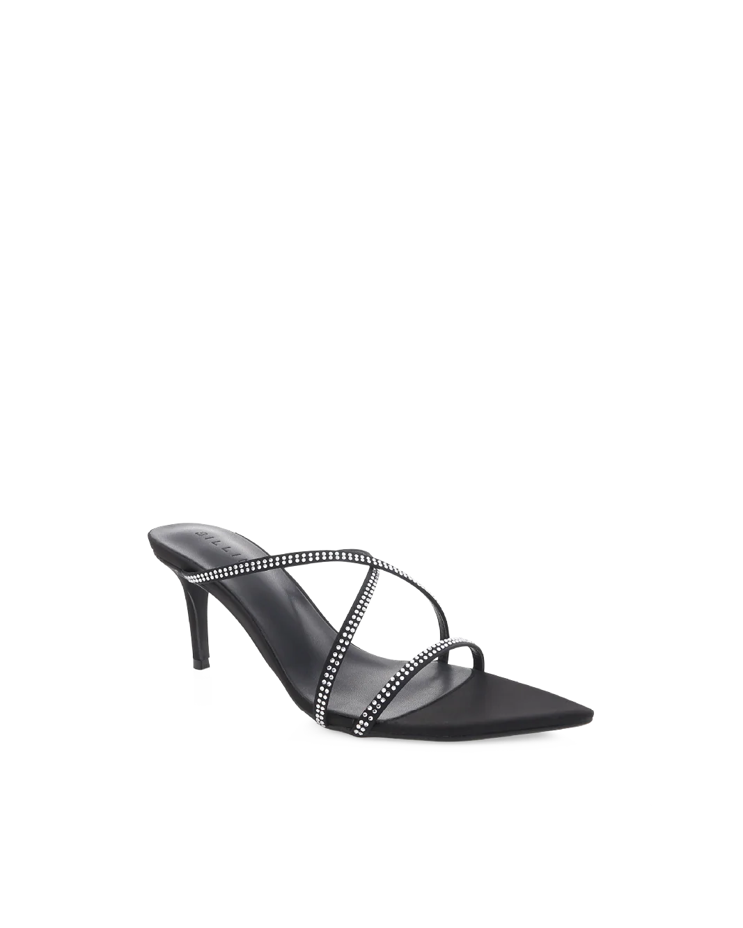 Billini Effy Heels - Black Satin Diamante