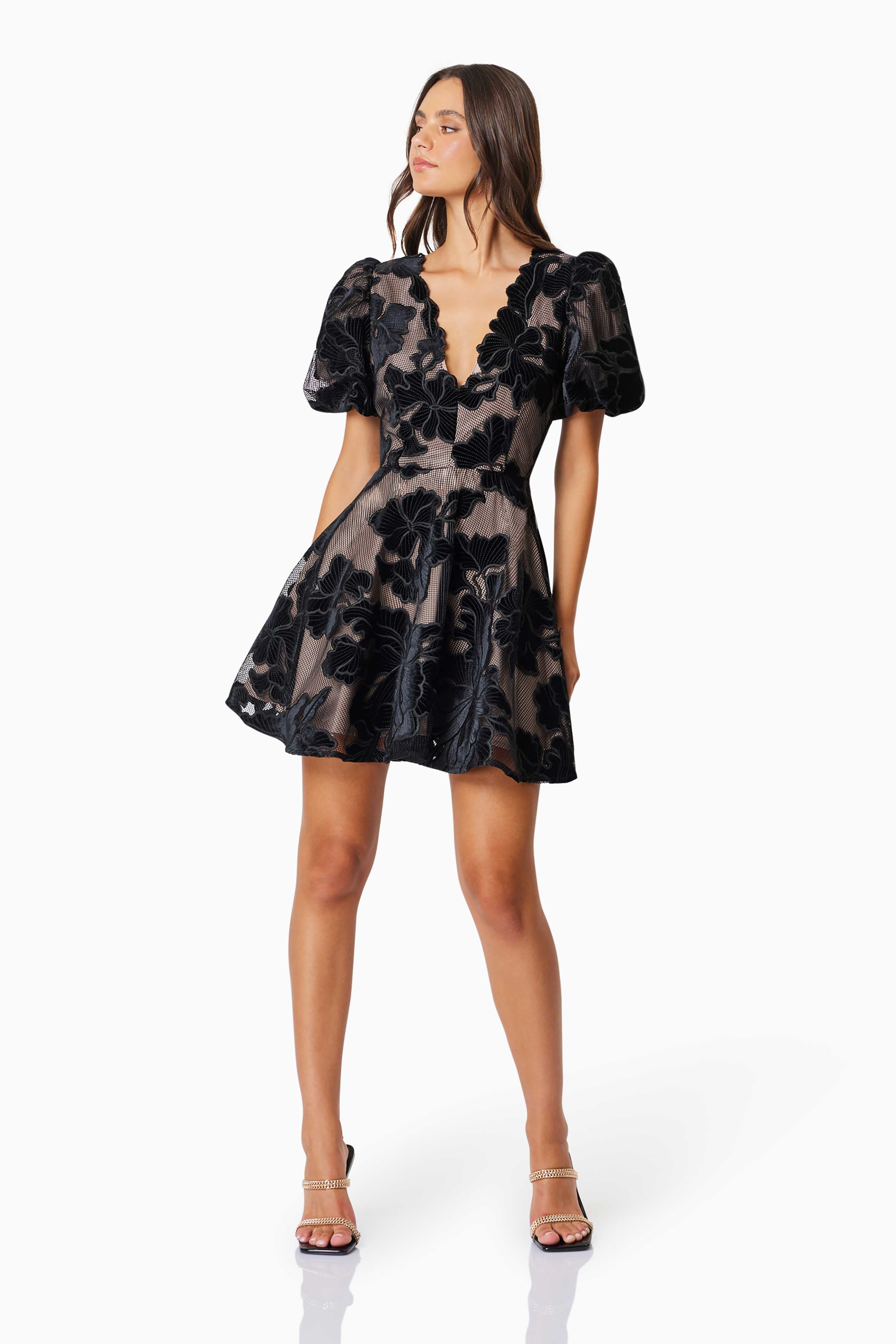 Elliatt Zara Party Mini Dress Black - Main Image