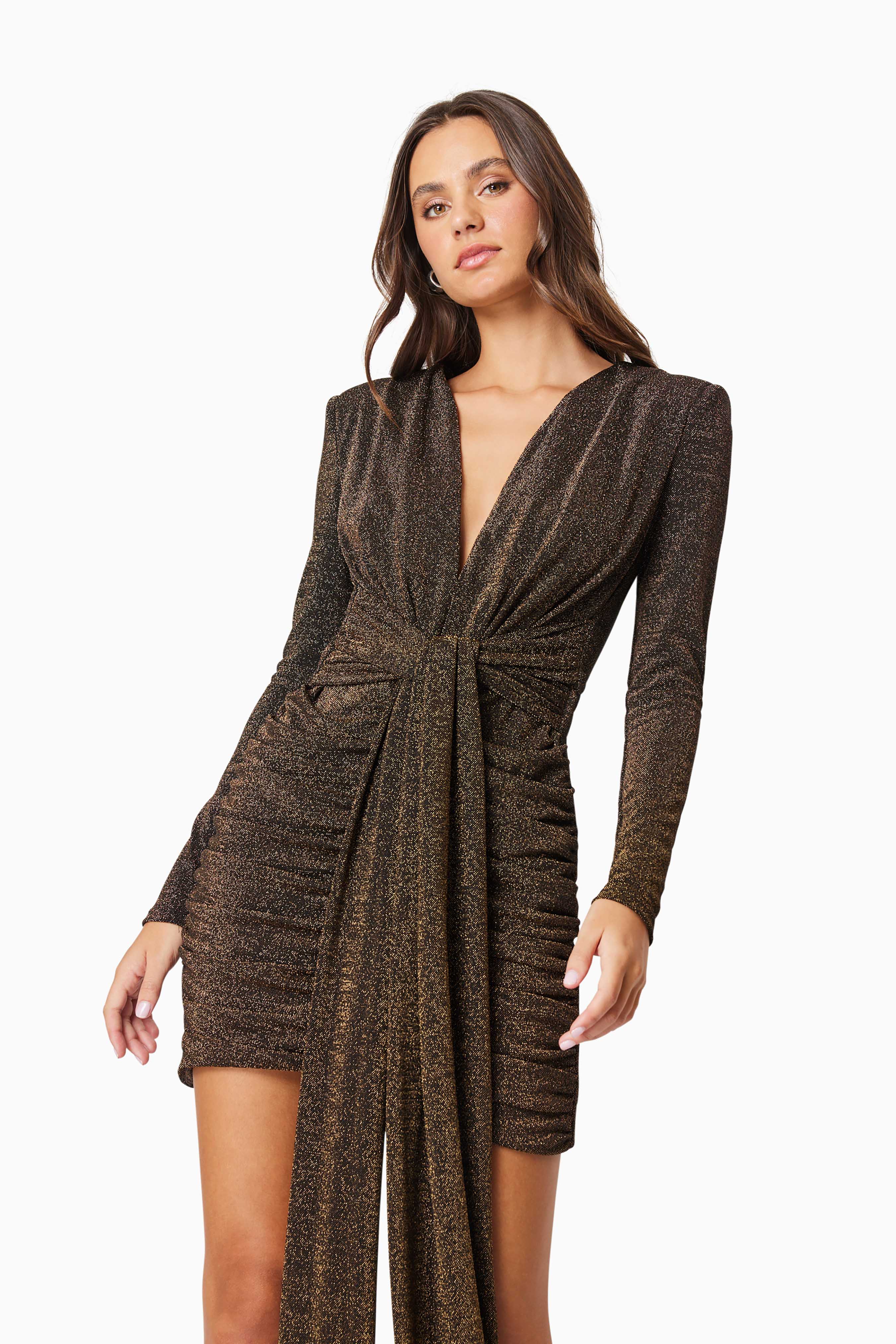 Elliatt Nalani Party Dress Black Gold Dress Hire AU