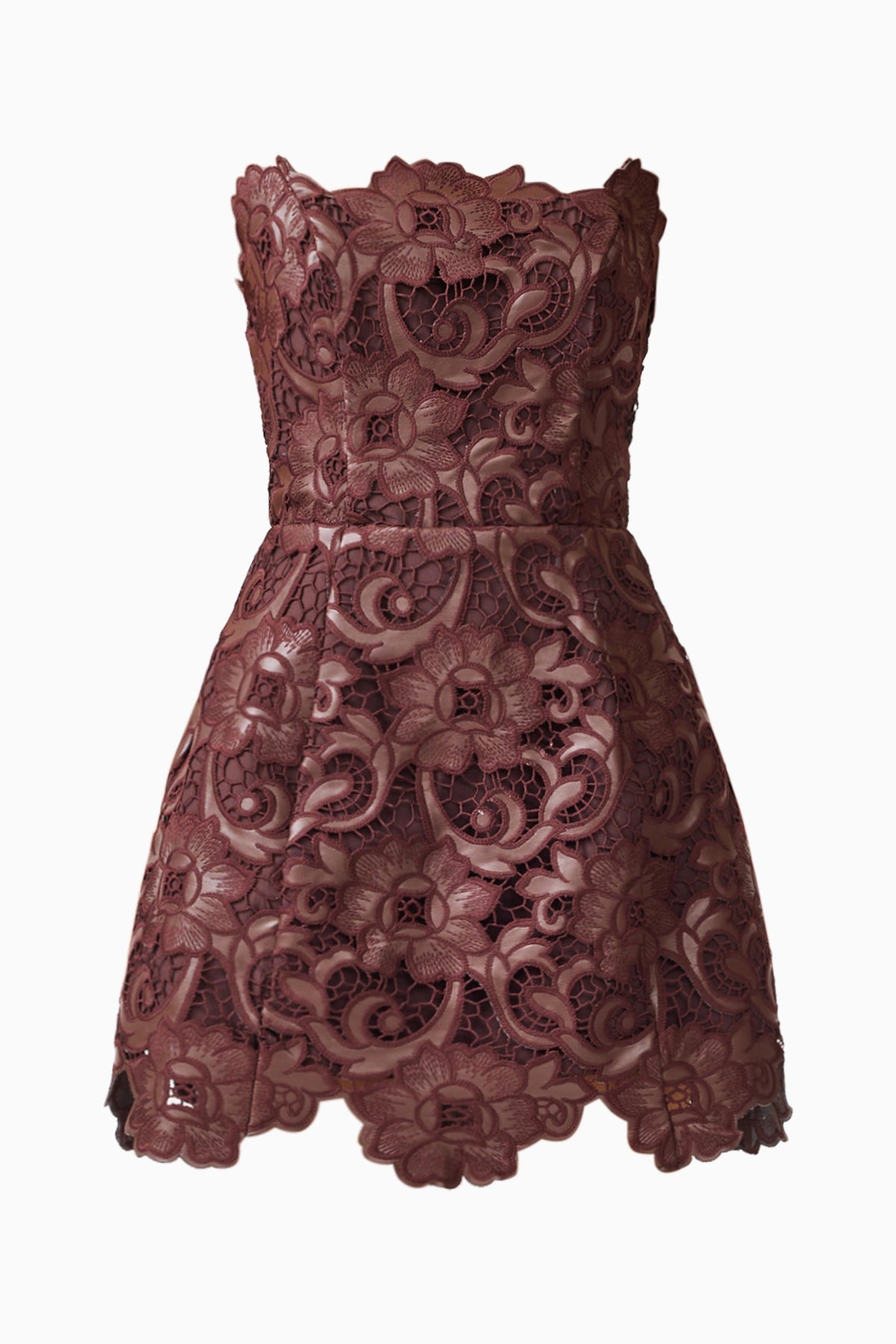 Elliatt Novelle Tulip Mini Dress - Chocolate Brown
