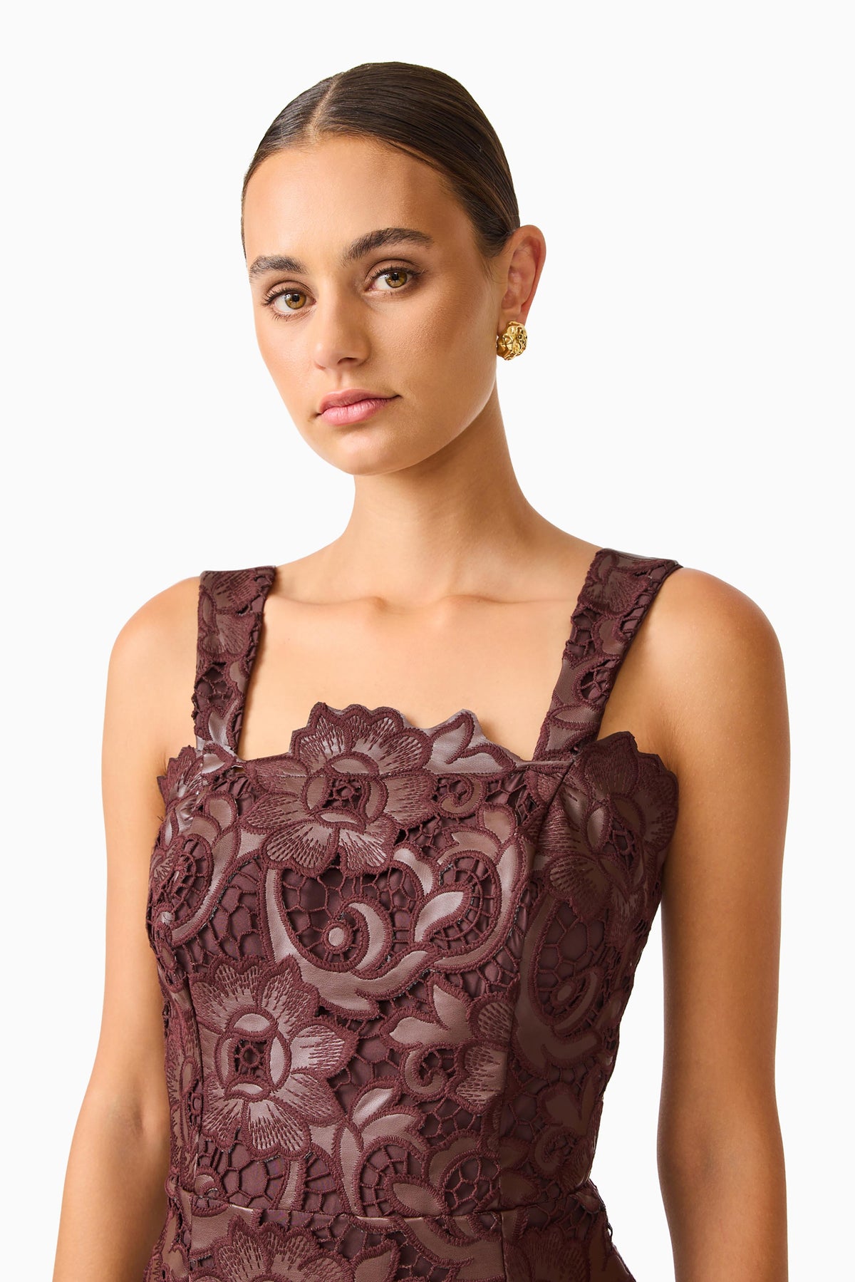 Elliatt Novelle Midi Dress - Chocolate Brown