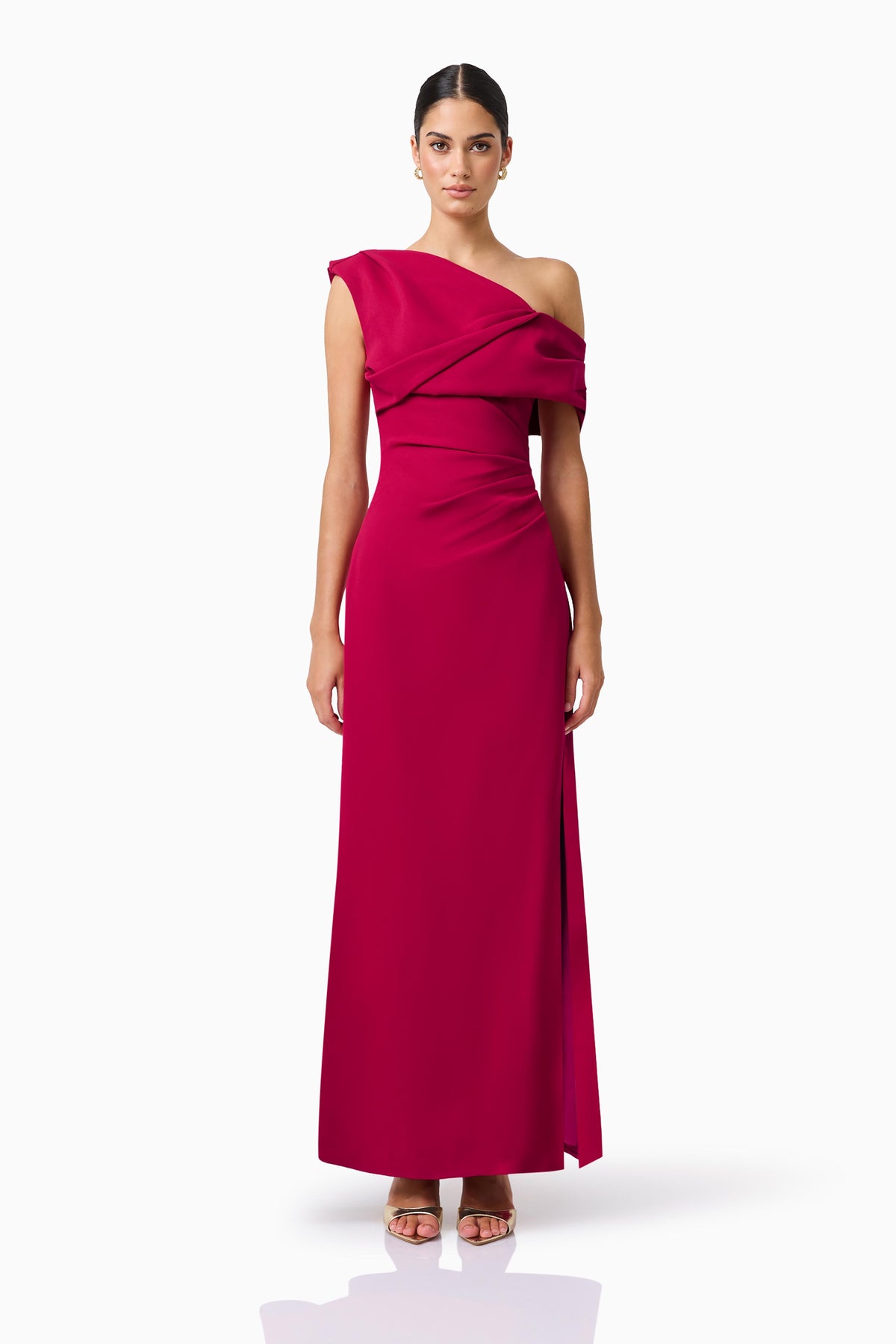 Elliatt Verdessa Asymmetrical Gown - Raspberry Pink