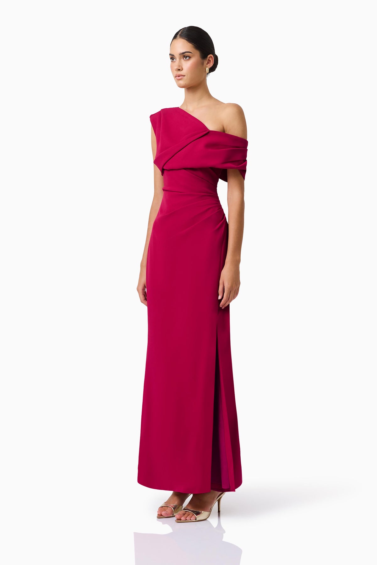 Elliatt Verdessa Asymmetrical Gown - Raspberry Pink