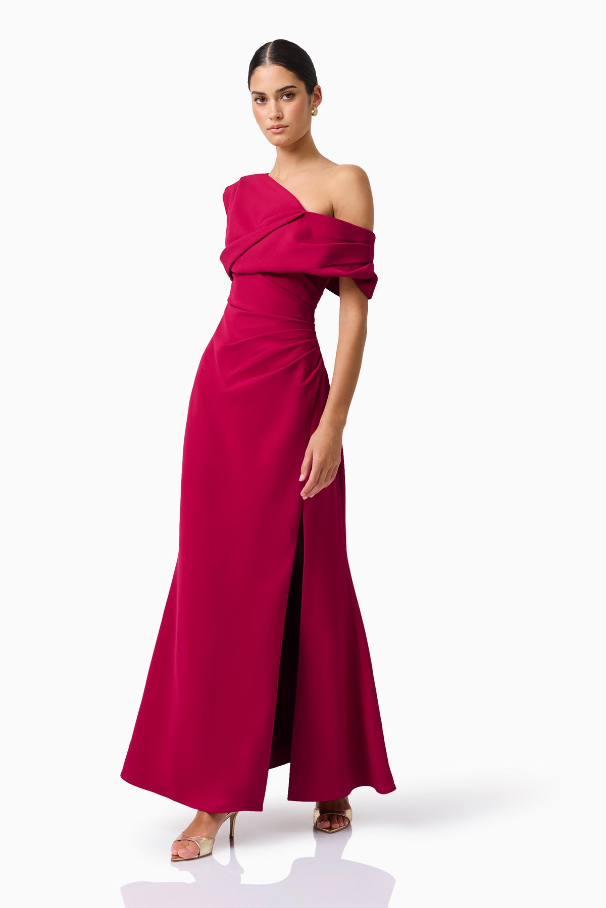 Elliatt Verdessa Asymmetrical Gown - Raspberry Pink