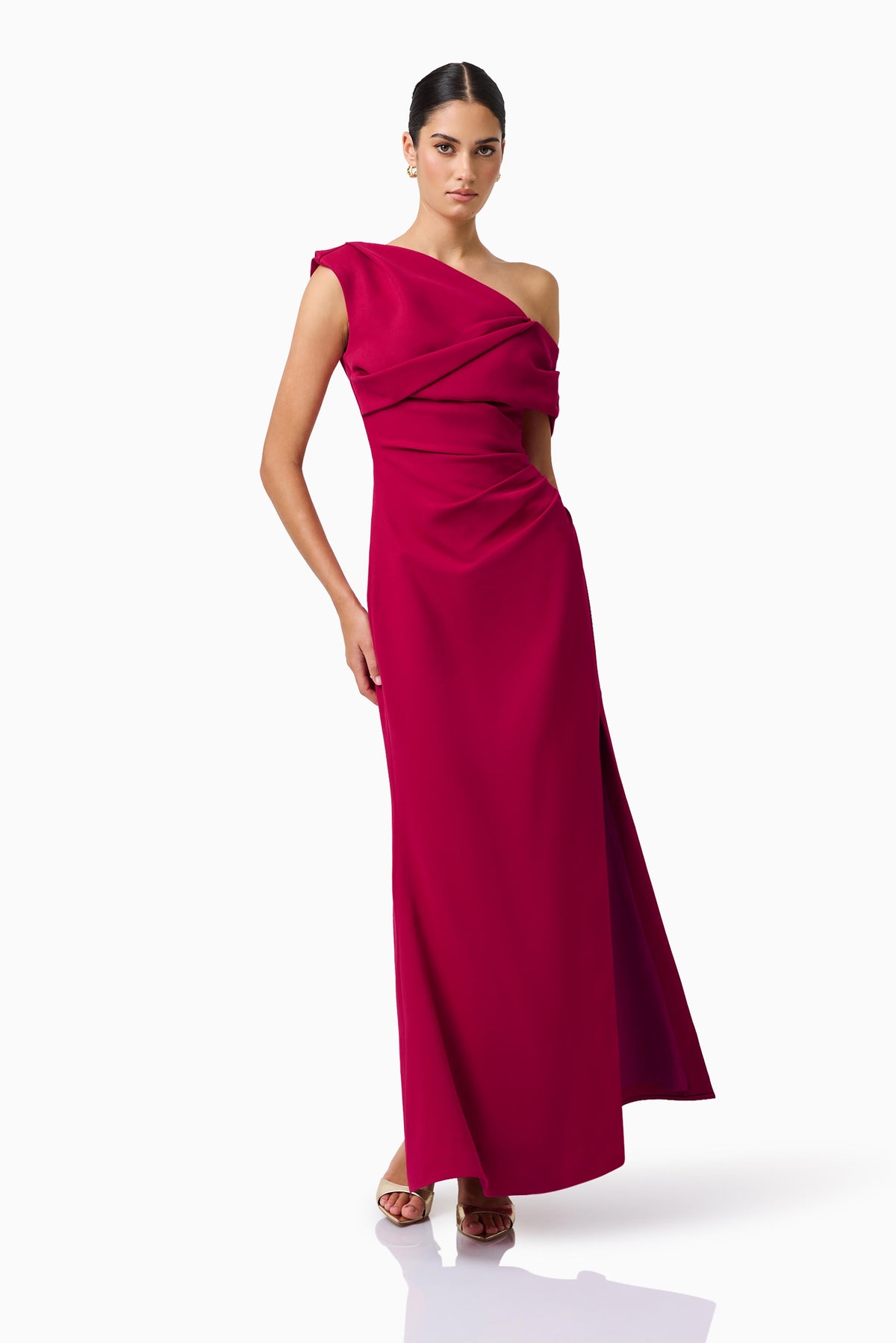 Elliatt Verdessa Asymmetrical Gown - Raspberry Pink