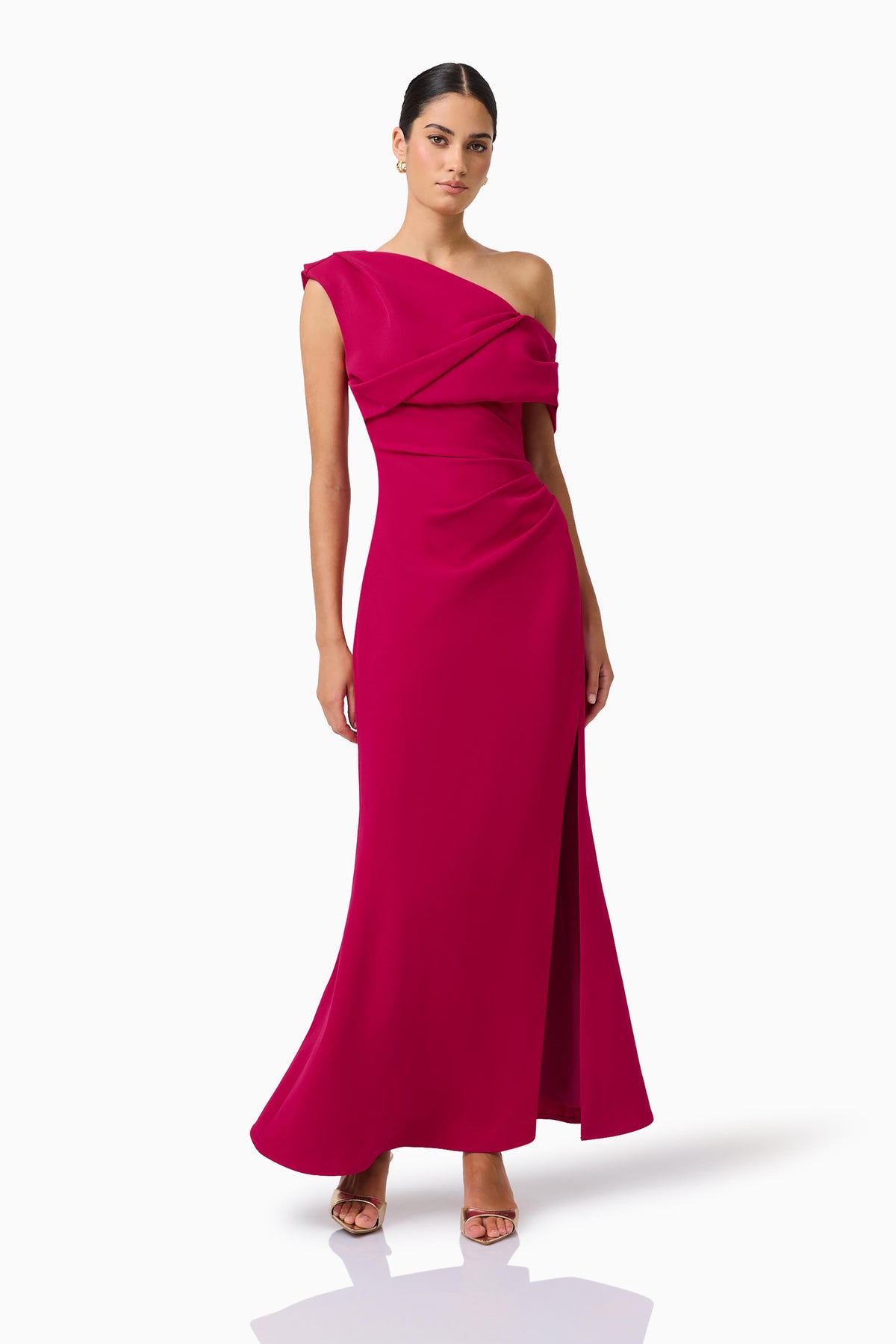 Elliatt Verdessa Asymmetrical Gown - Raspberry Pink