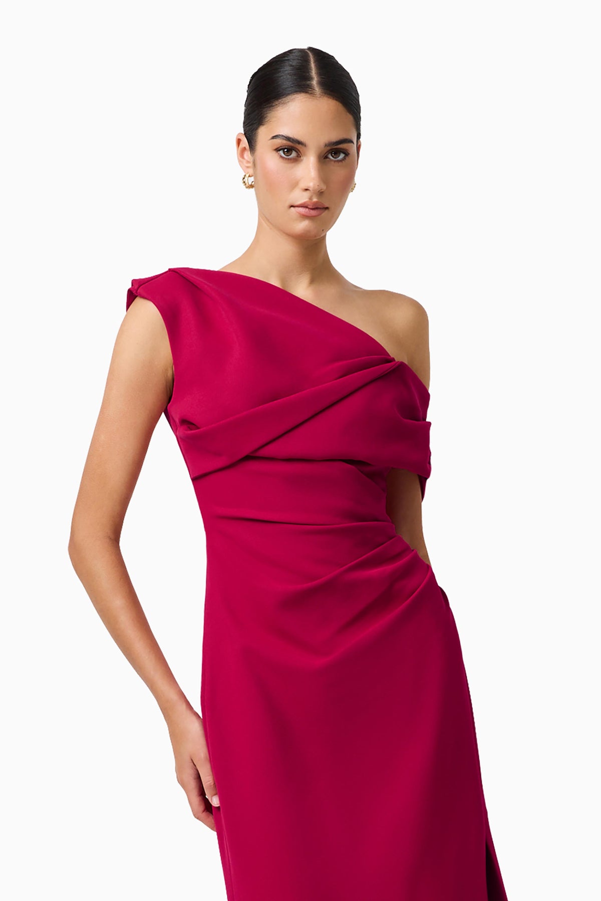 Elliatt Verdessa Asymmetrical Gown - Raspberry Pink