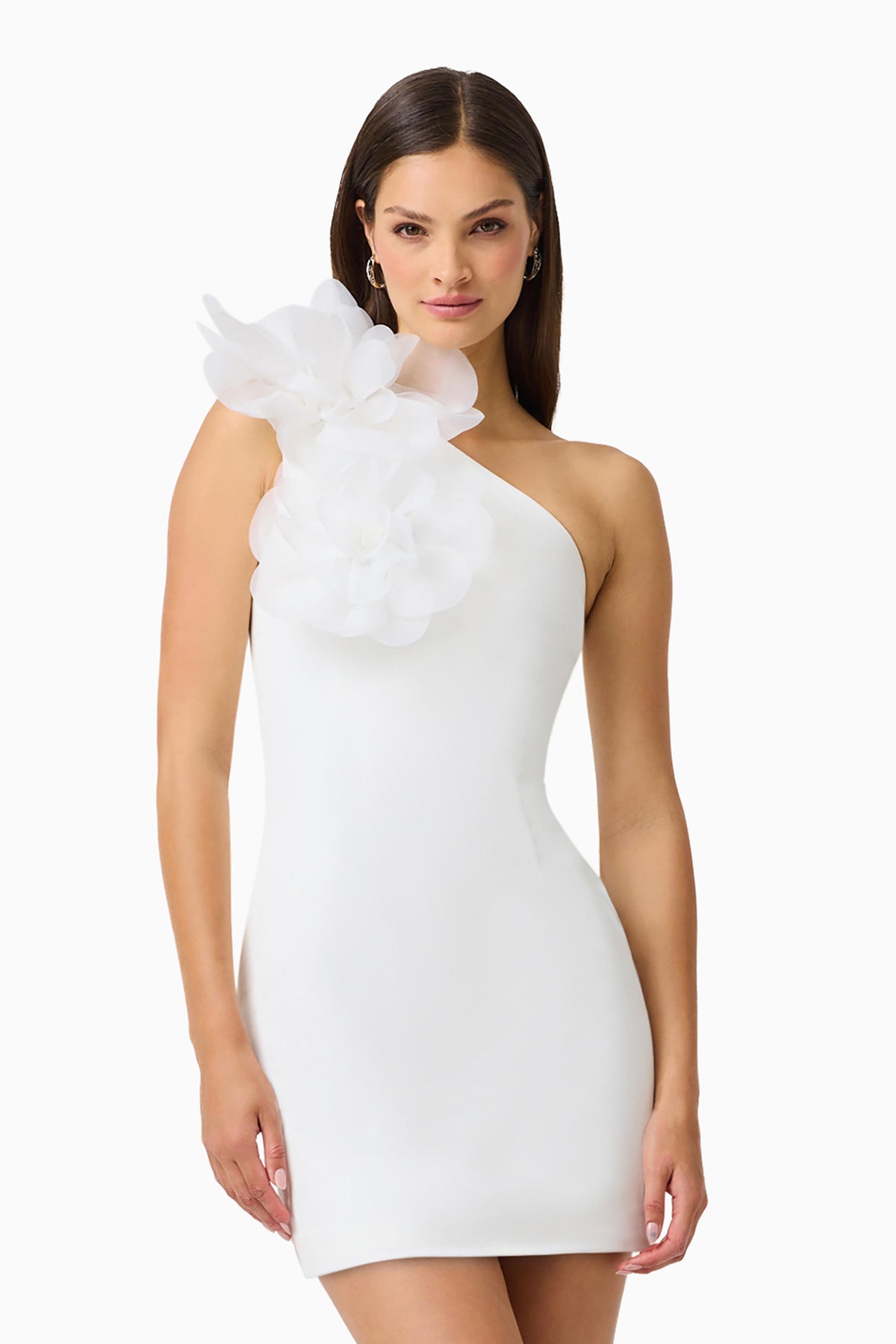 Elliatt Verdessa One Shoulder Mini Dress - Ivory