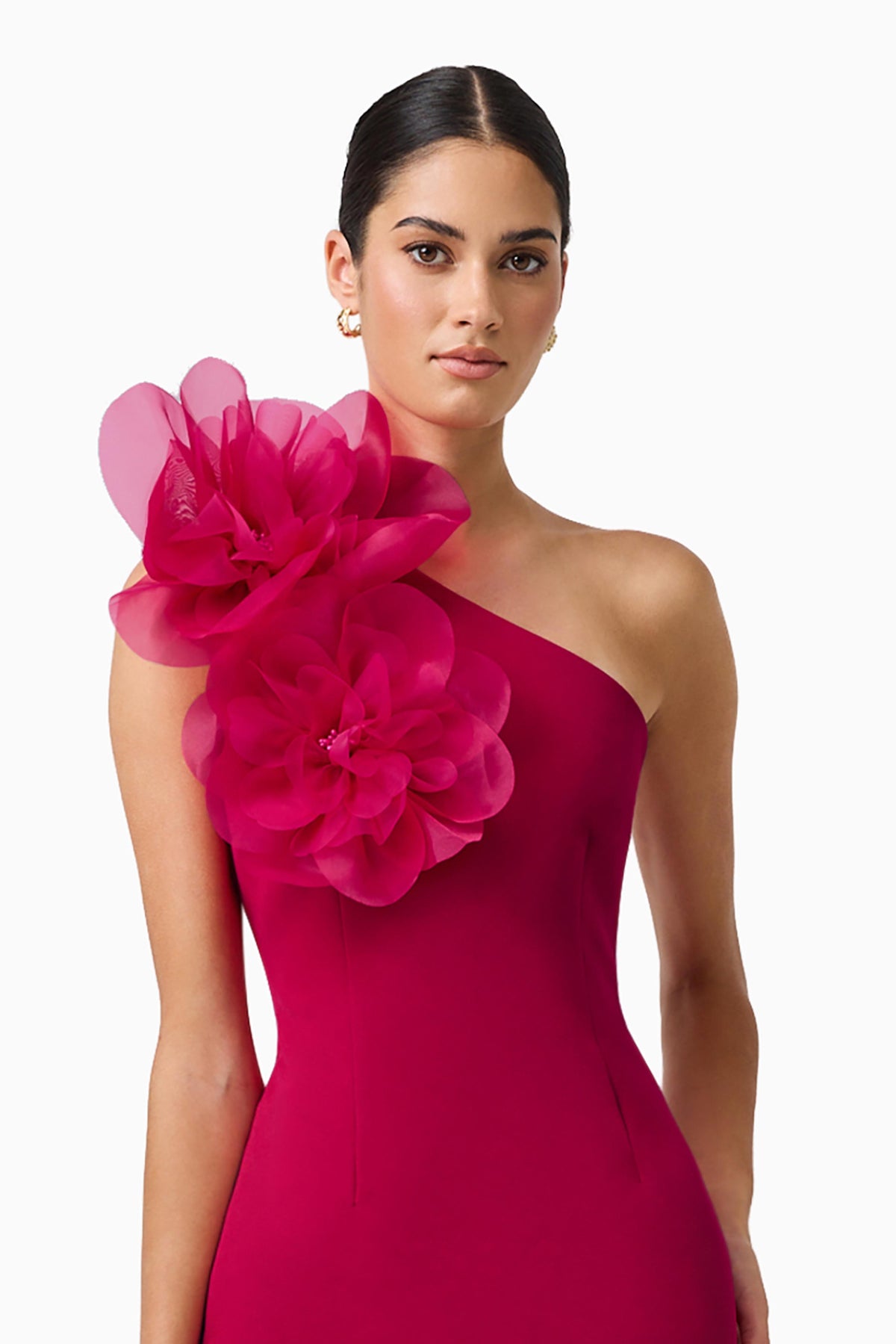 Elliatt Verdessa One Shoulder Mini Dress - Raspberry Pink