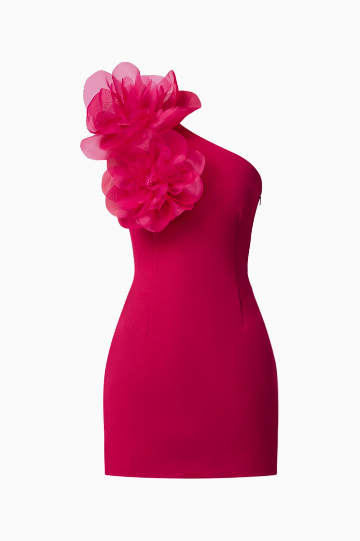 Elliatt Verdessa One Shoulder Mini Dress - Raspberry Pink