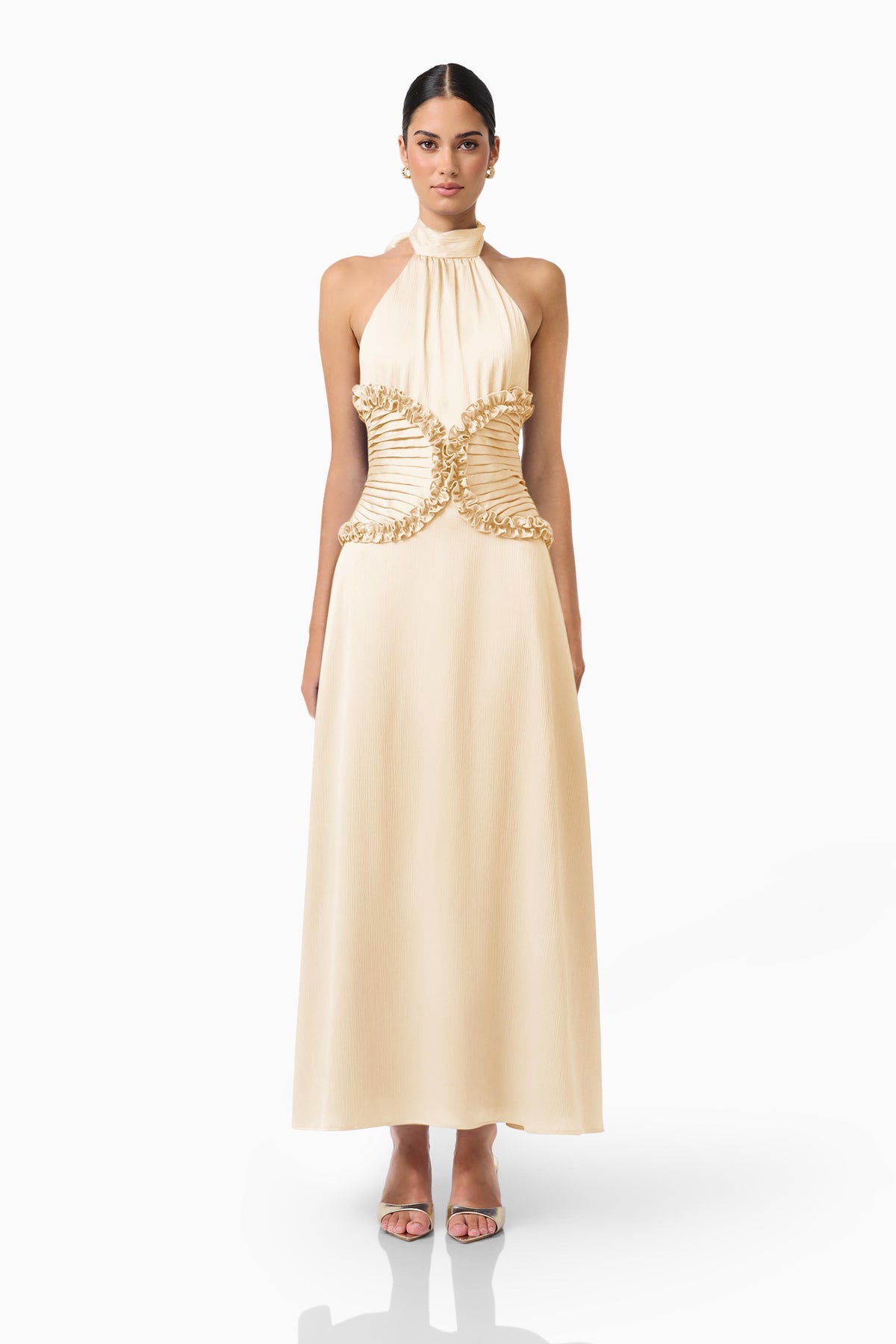 Elliatt Poselia A-Line Midi Dress - Antique White