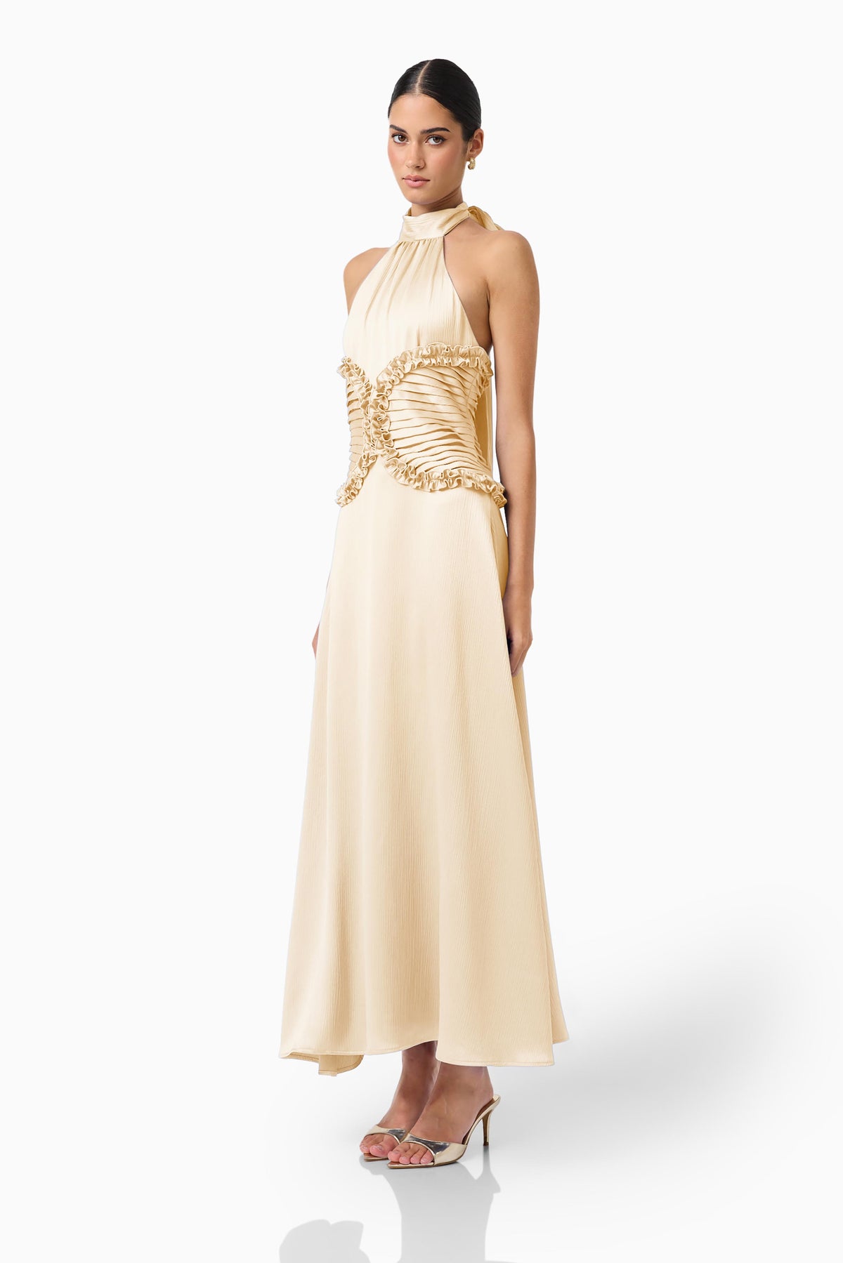 Elliatt Poselia A-Line Midi Dress - Antique White