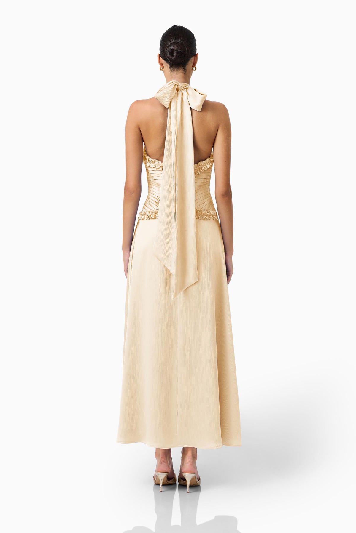Elliatt Poselia A-Line Midi Dress - Antique White