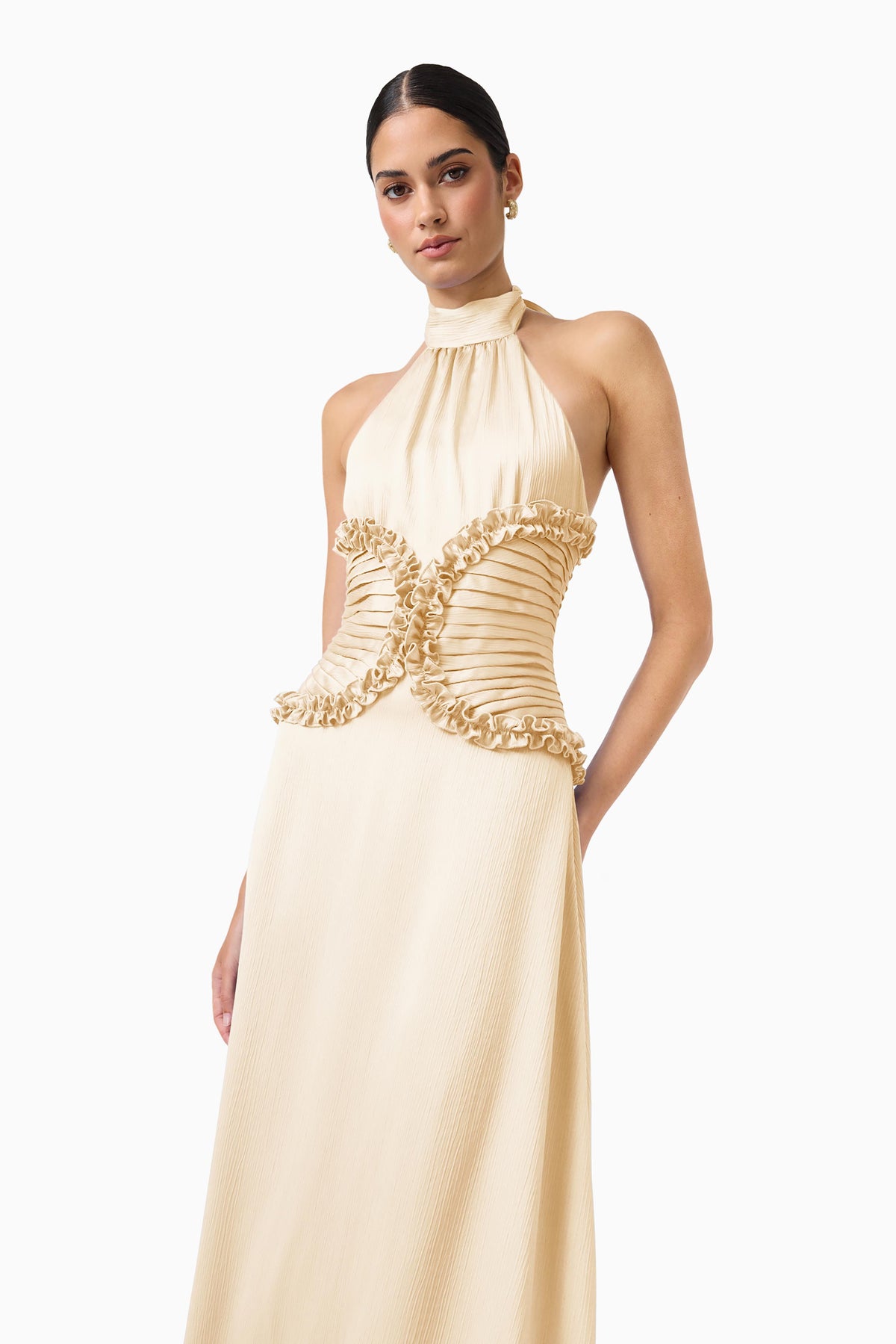 Elliatt Poselia A-Line Midi Dress - Antique White