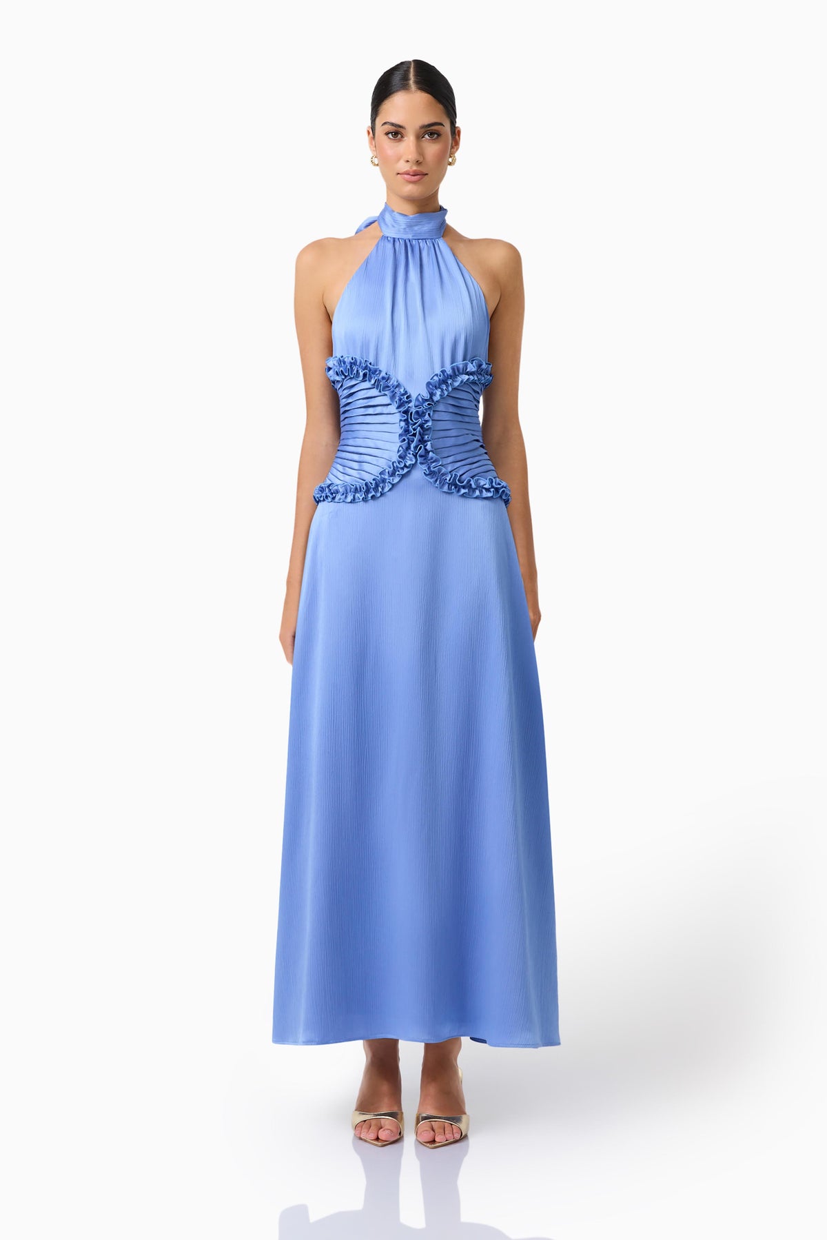 Elliatt Poselia A-Line Midi Dress - Slate Blue