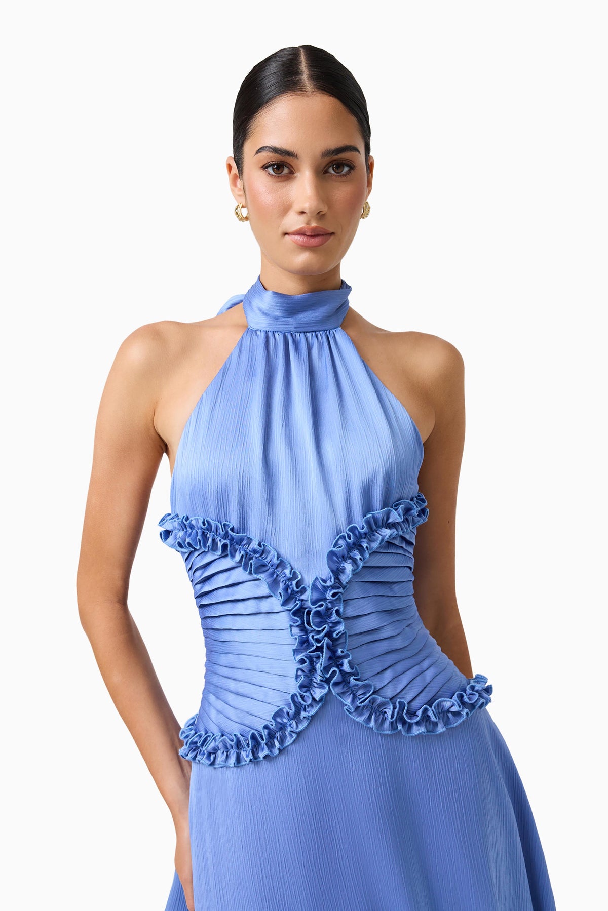Elliatt Poselia A-Line Midi Dress - Slate Blue