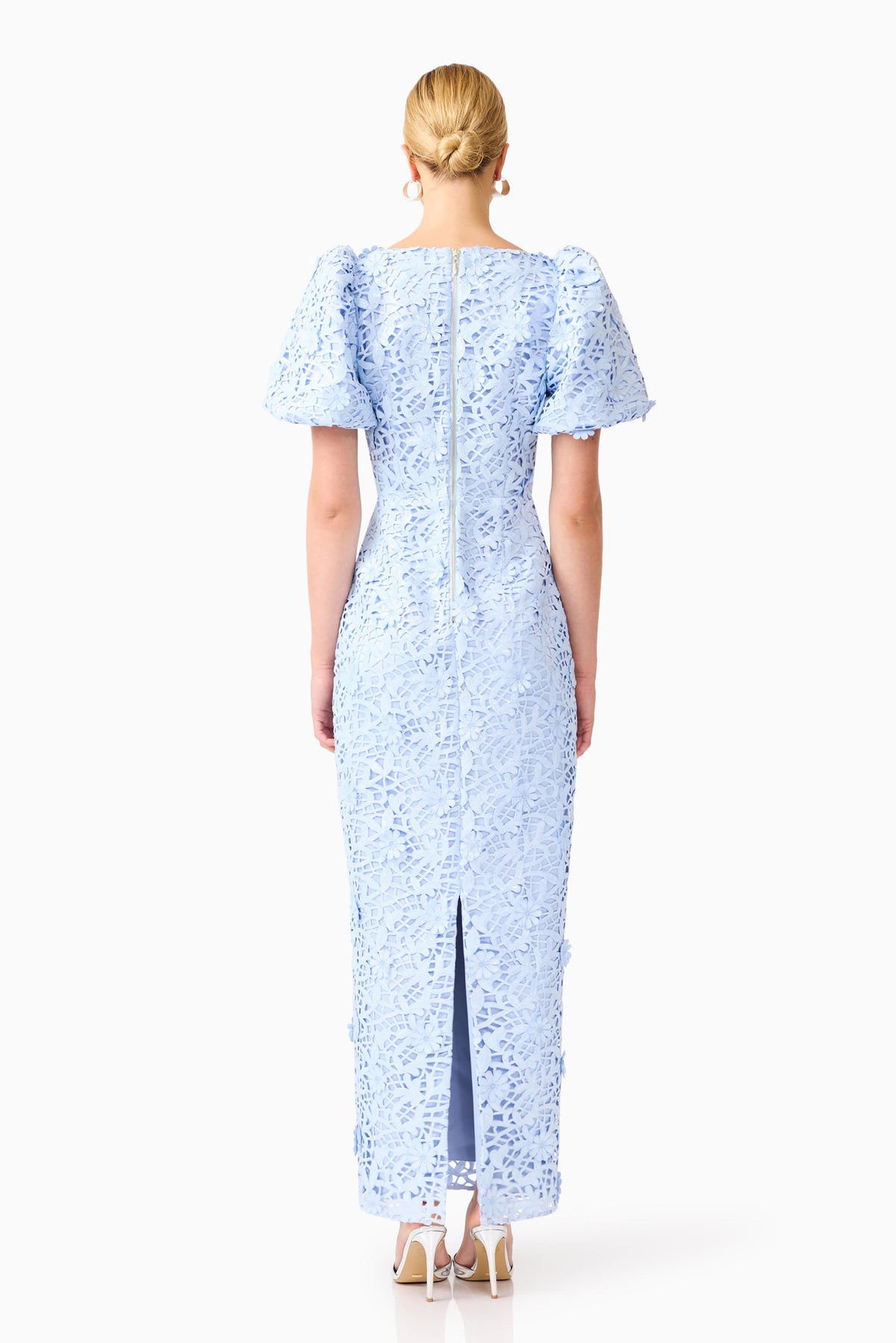 Elliatt Magnella Puff Sleeve Maxi Dress - Ice Blue