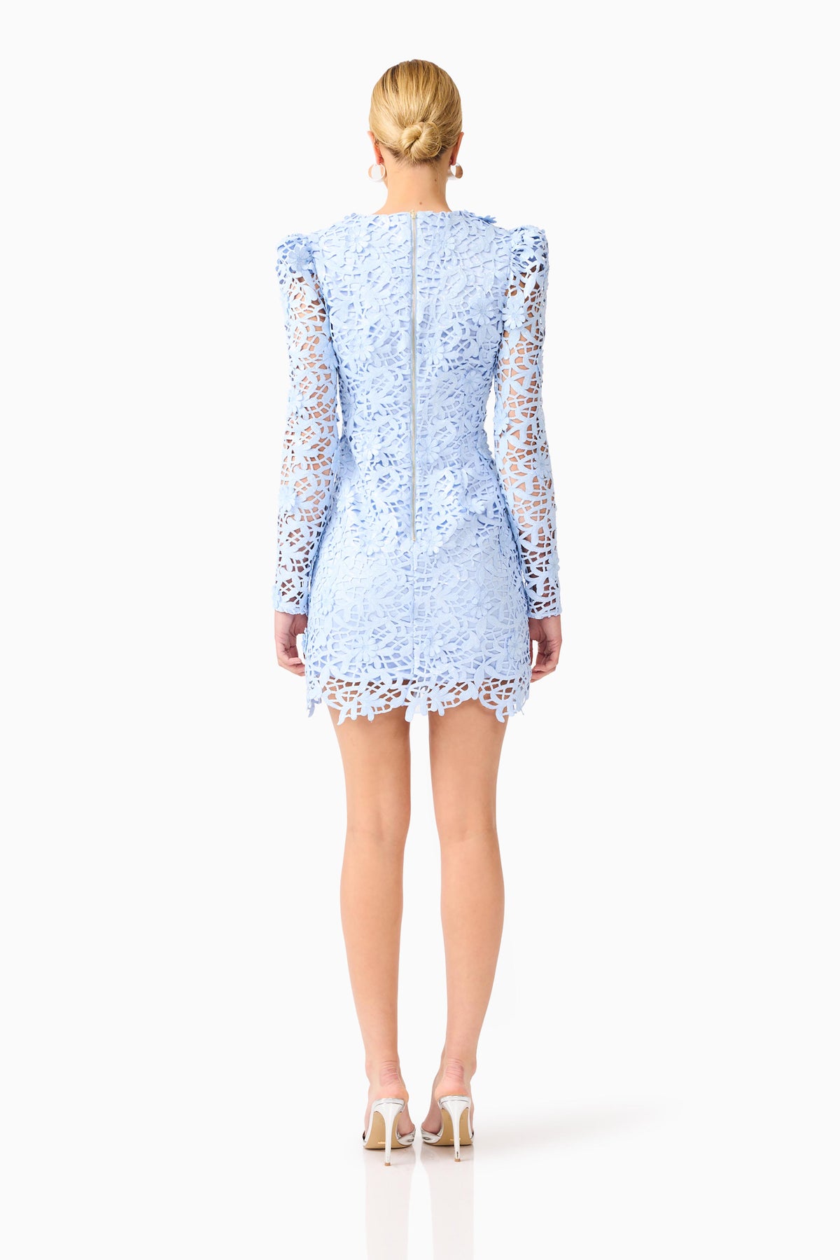 Elliatt Magnella Long Sleeve Mini Dress - Ice Blue