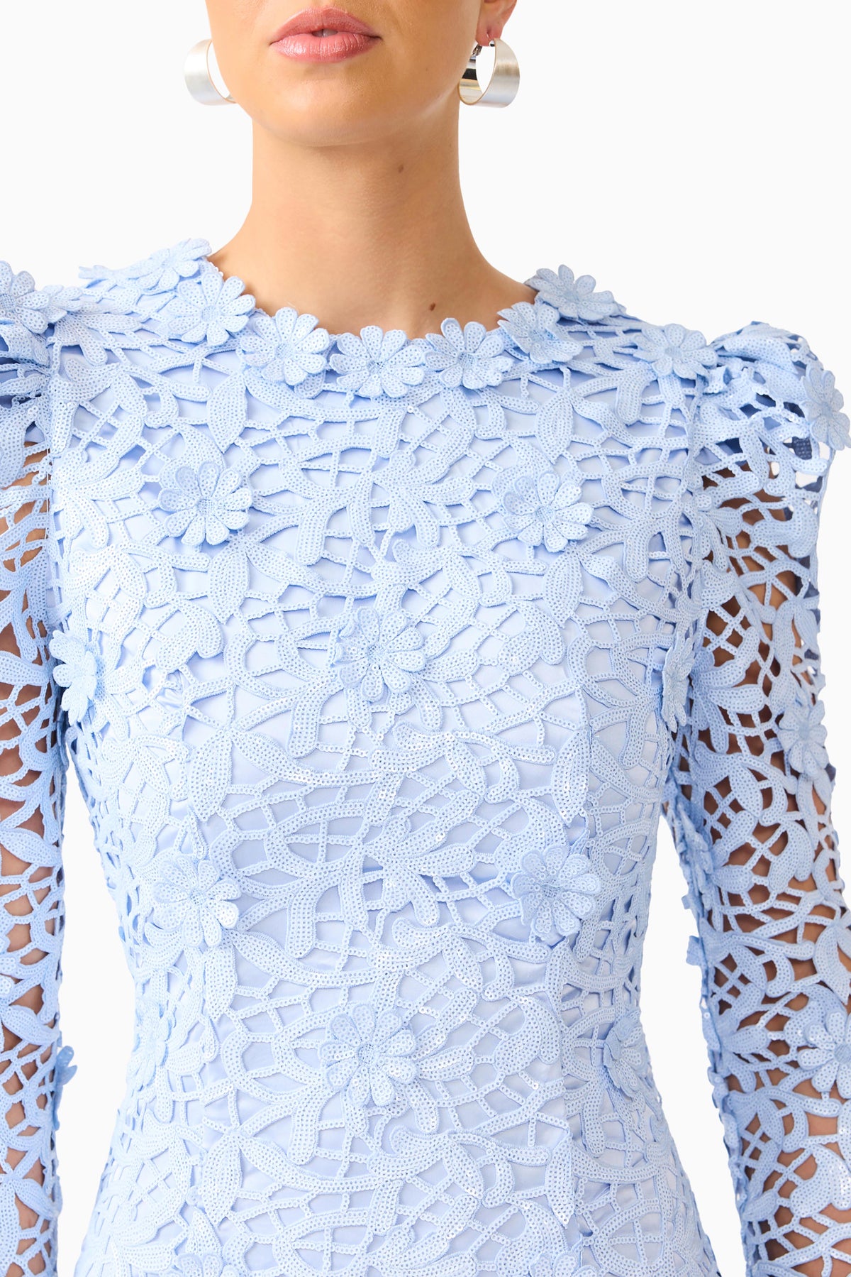 Elliatt Magnella Long Sleeve Mini Dress - Ice Blue