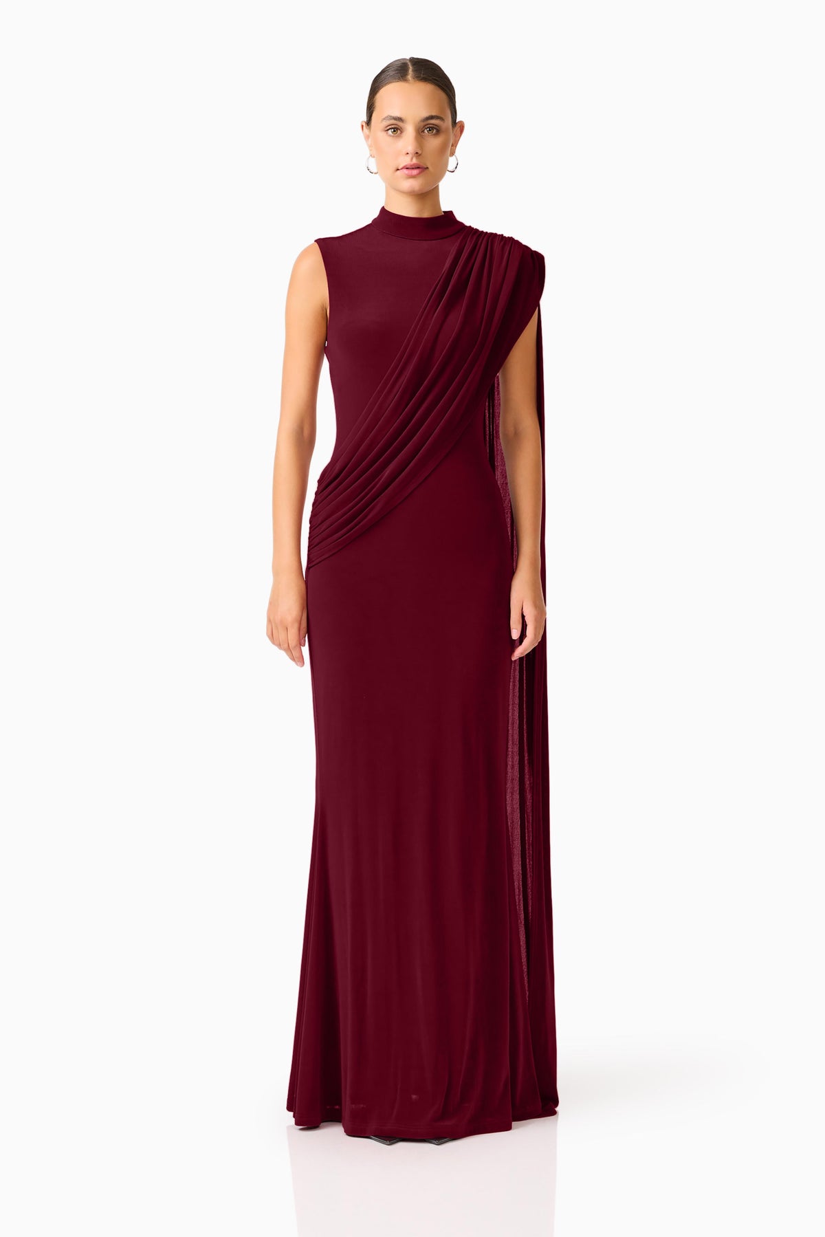 Elliatt Tuloria Sash Gown - Burgundy