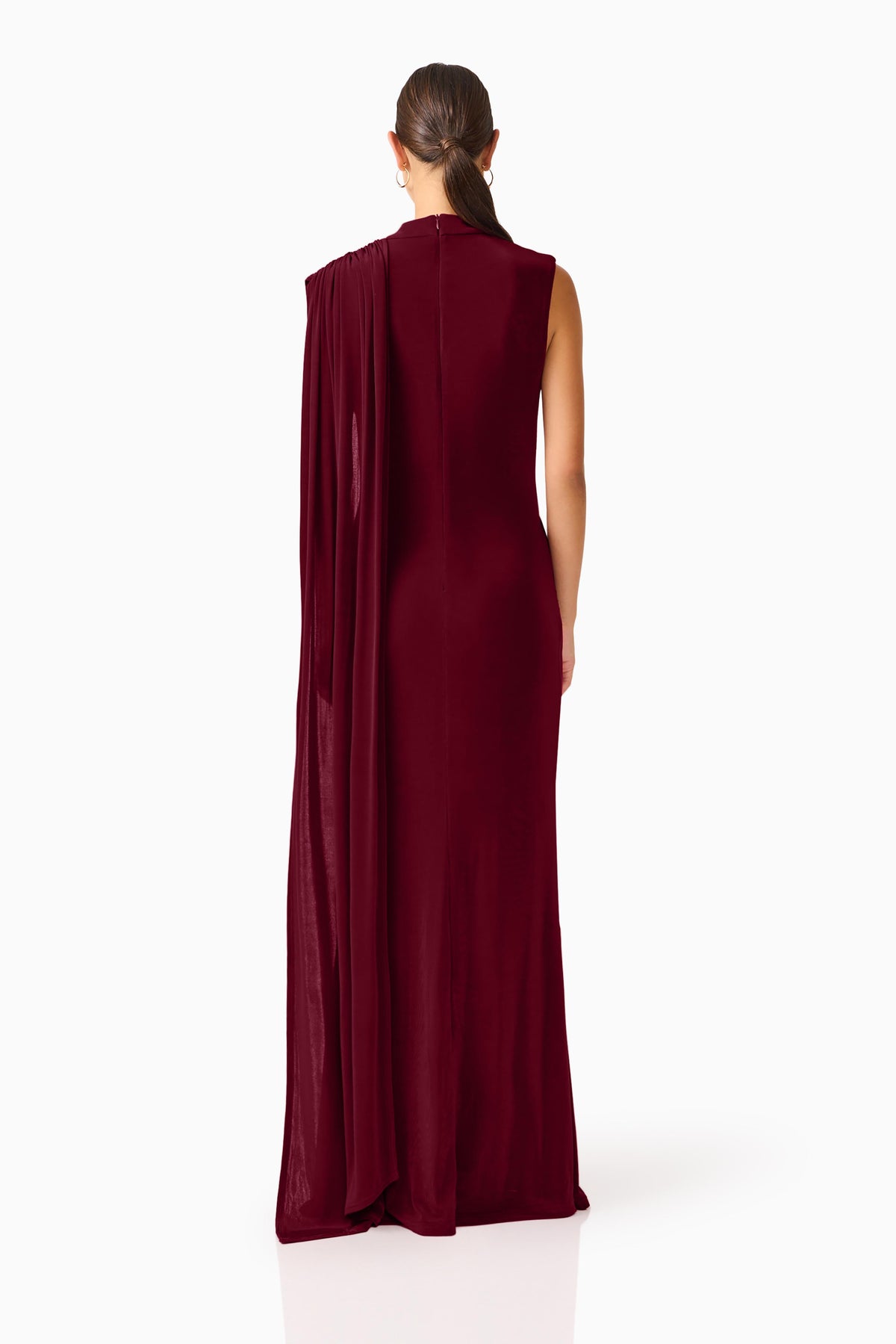 Elliatt Tuloria Sash Gown - Burgundy