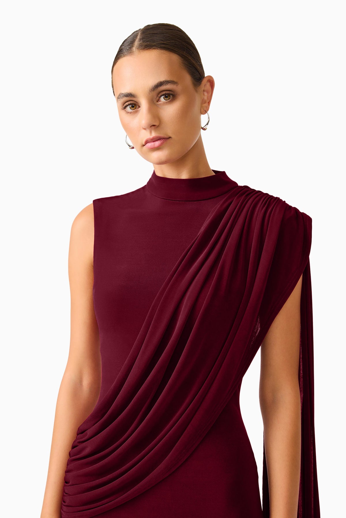 Elliatt Tuloria Sash Gown - Burgundy