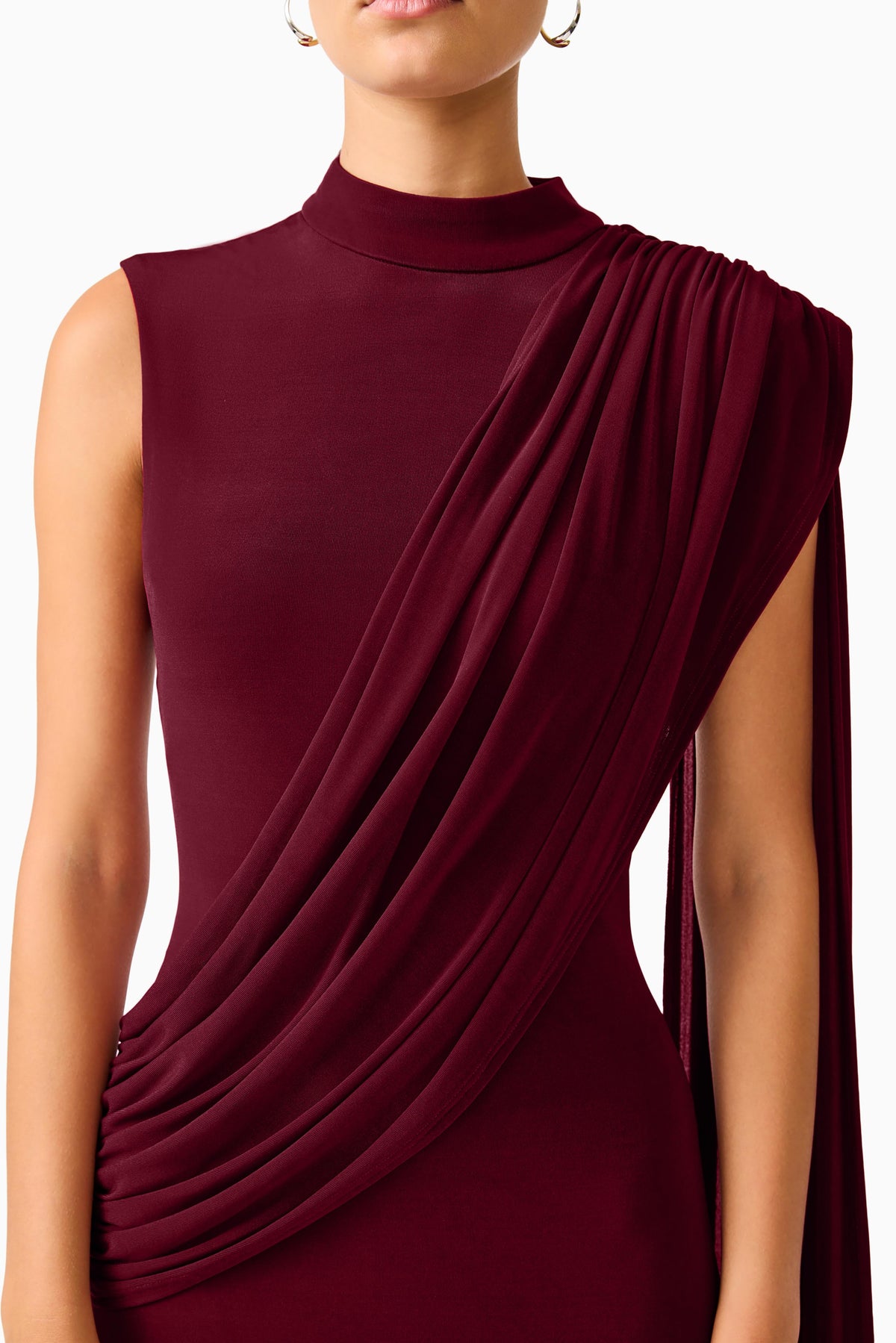 Elliatt Tuloria Sash Gown - Burgundy